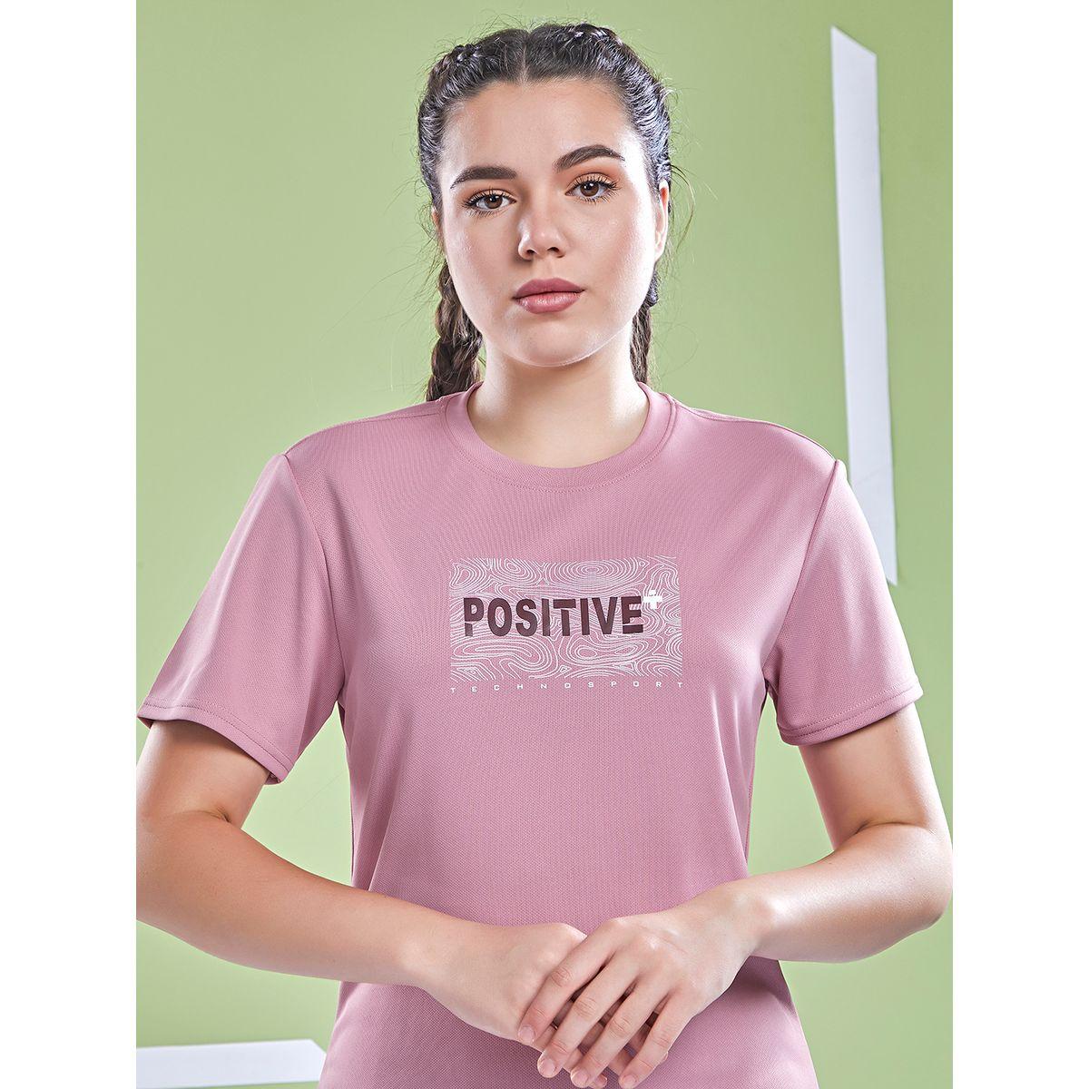 Technosport X Styli  Graphic Print Crew Neck Short Sleeve Top-women-clothing-sportswearandactivewear-tshirtsandvests-image-1