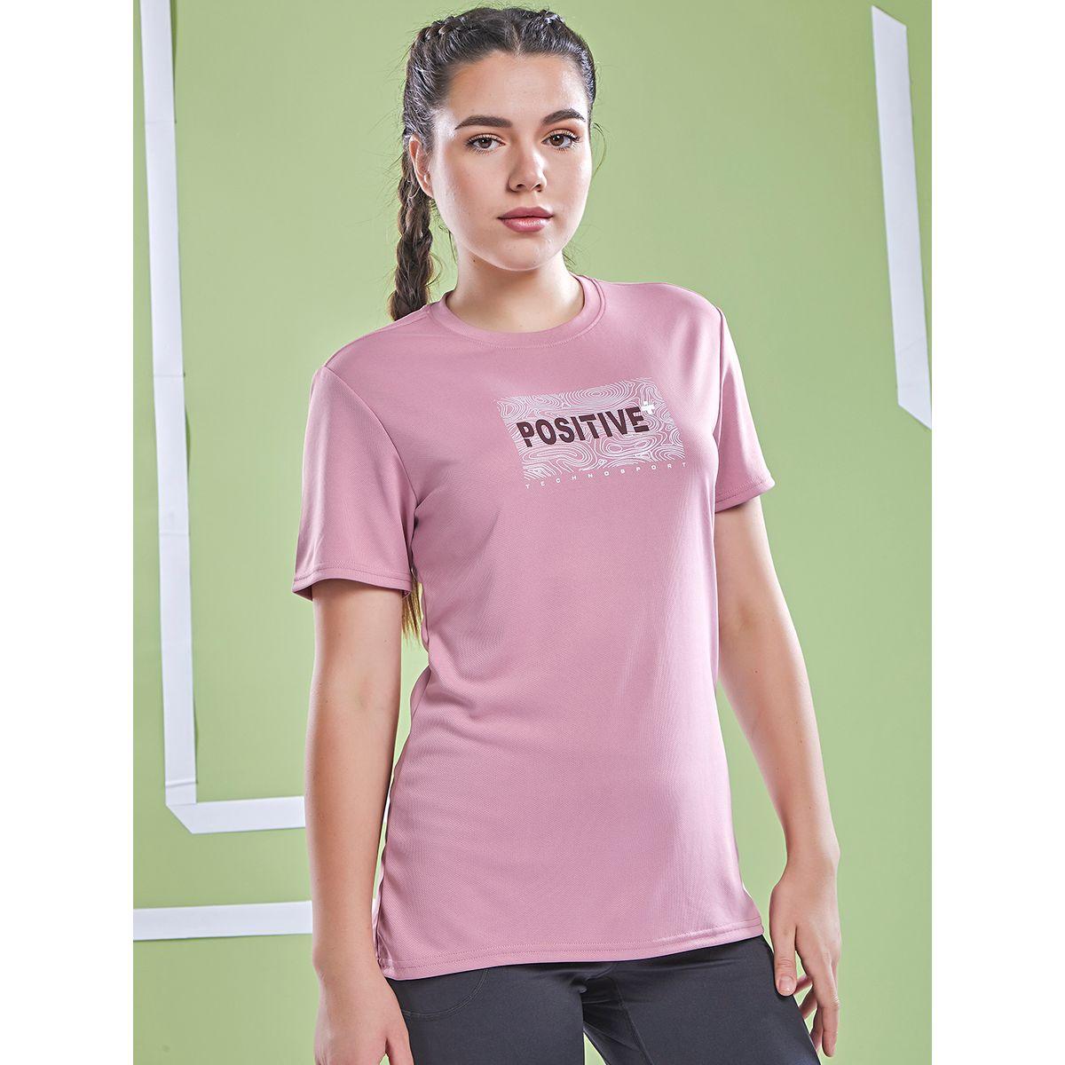 بلوزة بطبعة جرافيك وأكمام قصيرة تكنوسبورت × ستايلي-women-clothing-sportswearandactivewear-tshirtsandvests-image-3