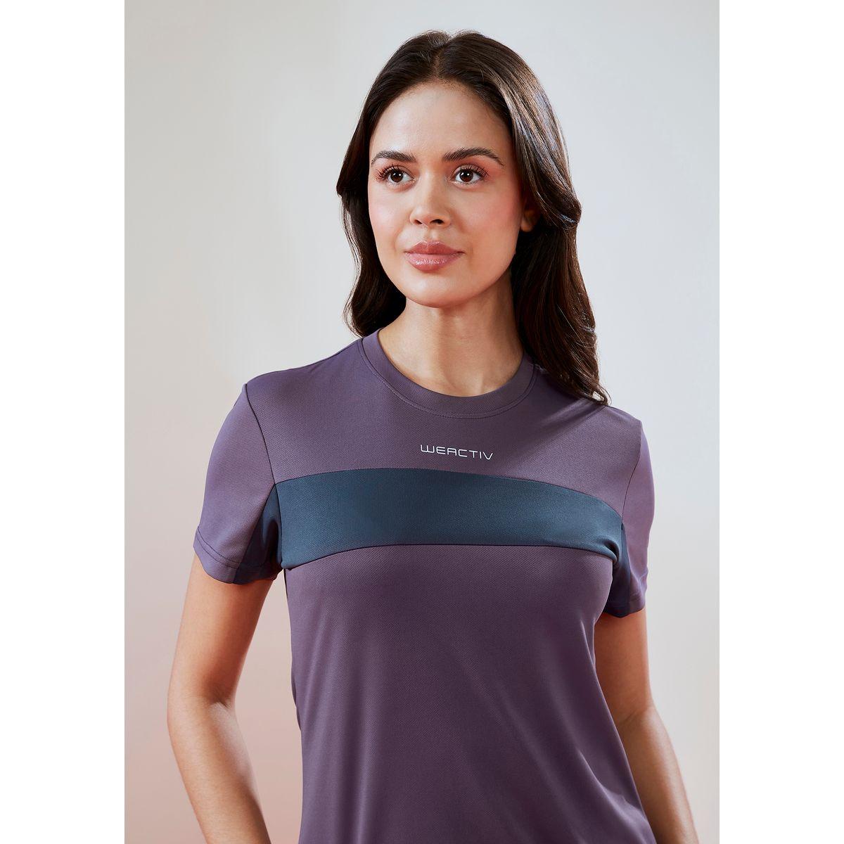 Technosport X Styli  Color Block Crew Neck Short Sleeve Top-sports-women-clothing-tshirtsandvests-image-6