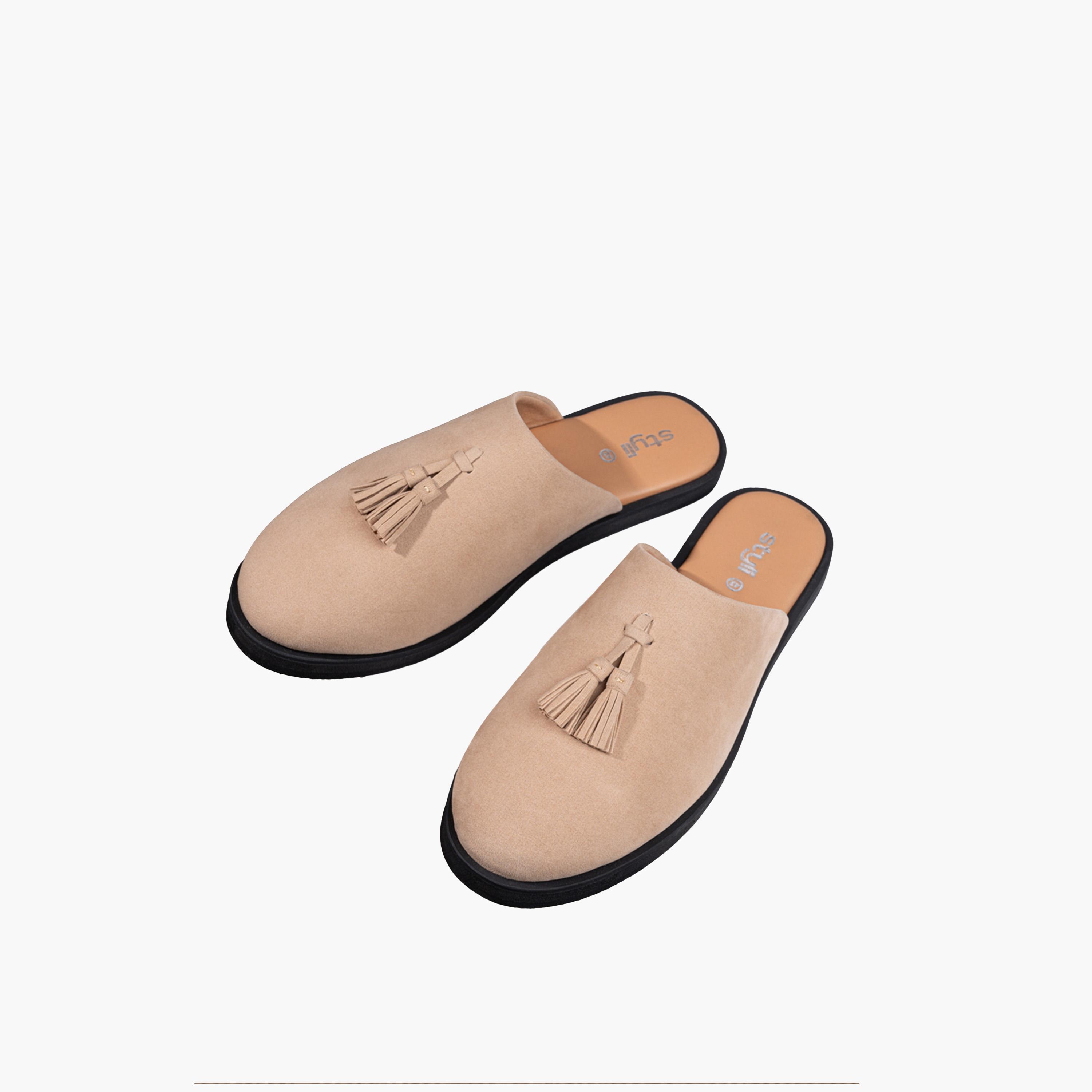 ستايلي - شبشب من جلد سويد مخملي مع تفاصيل شراشيب-men-shoes-flipflopsandslides-image-2