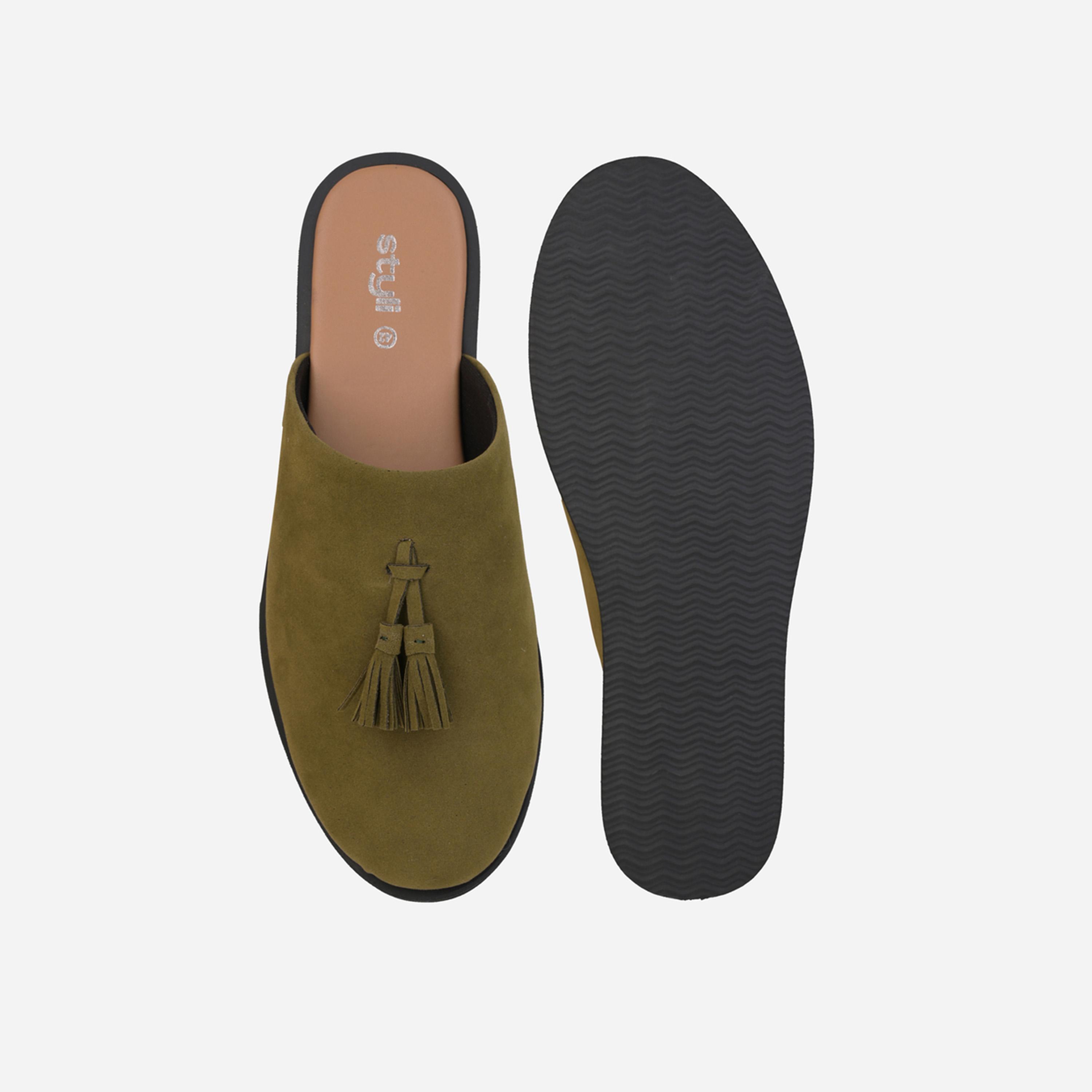 Styli Suede Clogs with Tassel Detail-men-shoes-flipflopsandslides-image-5