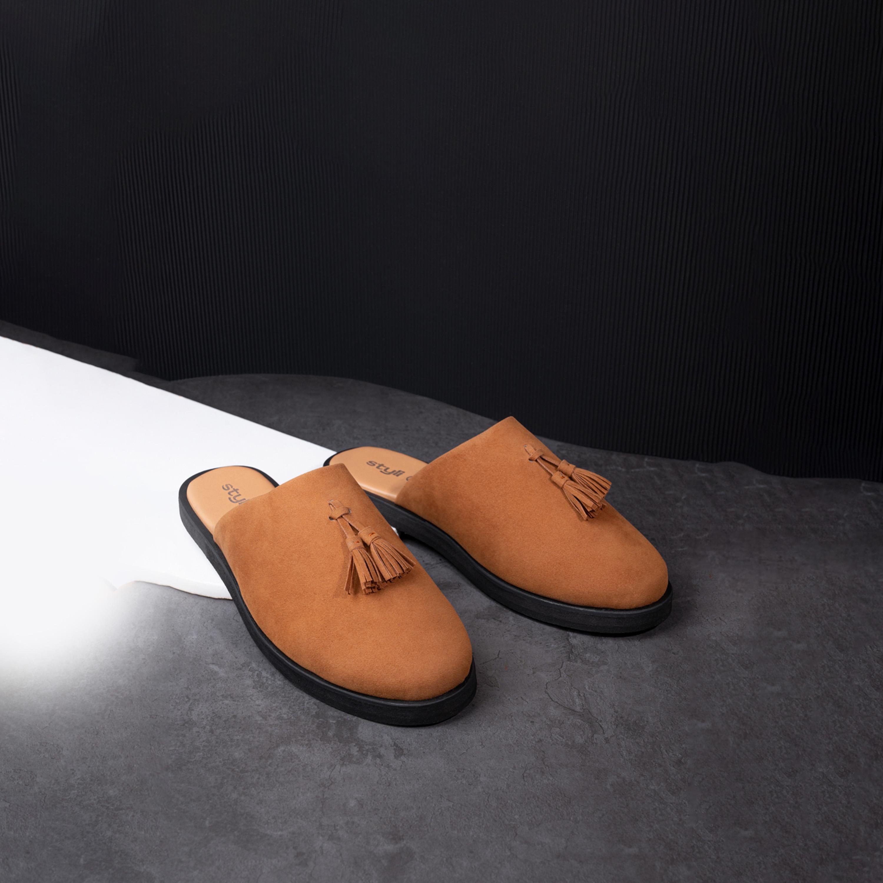 Styli Suede Clogs with Tassel Detail-men-shoes-flipflopsandslides-image-2