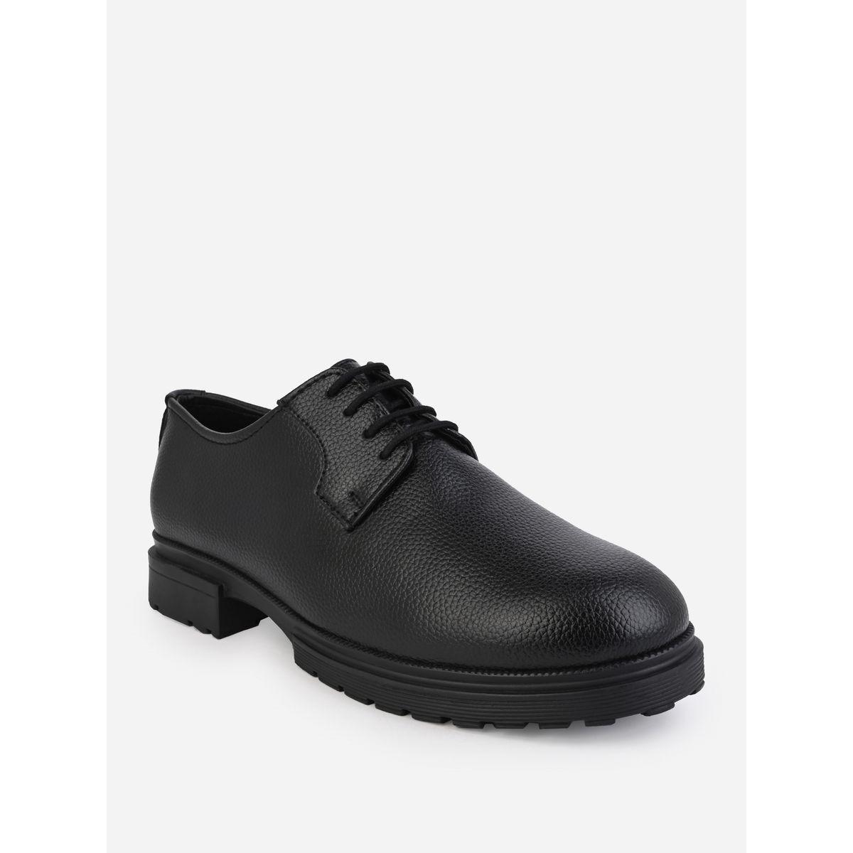 Textured Faux Leather Lace Up Oxford Shoes-men-shoes-formalshoes-image-4