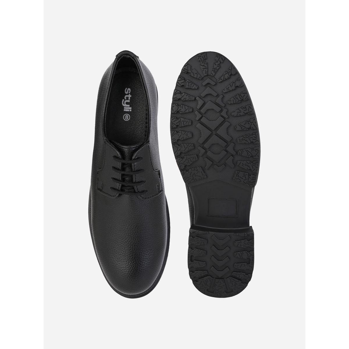 Textured Faux Leather Lace Up Oxford Shoes-men-shoes-formalshoes-image-6