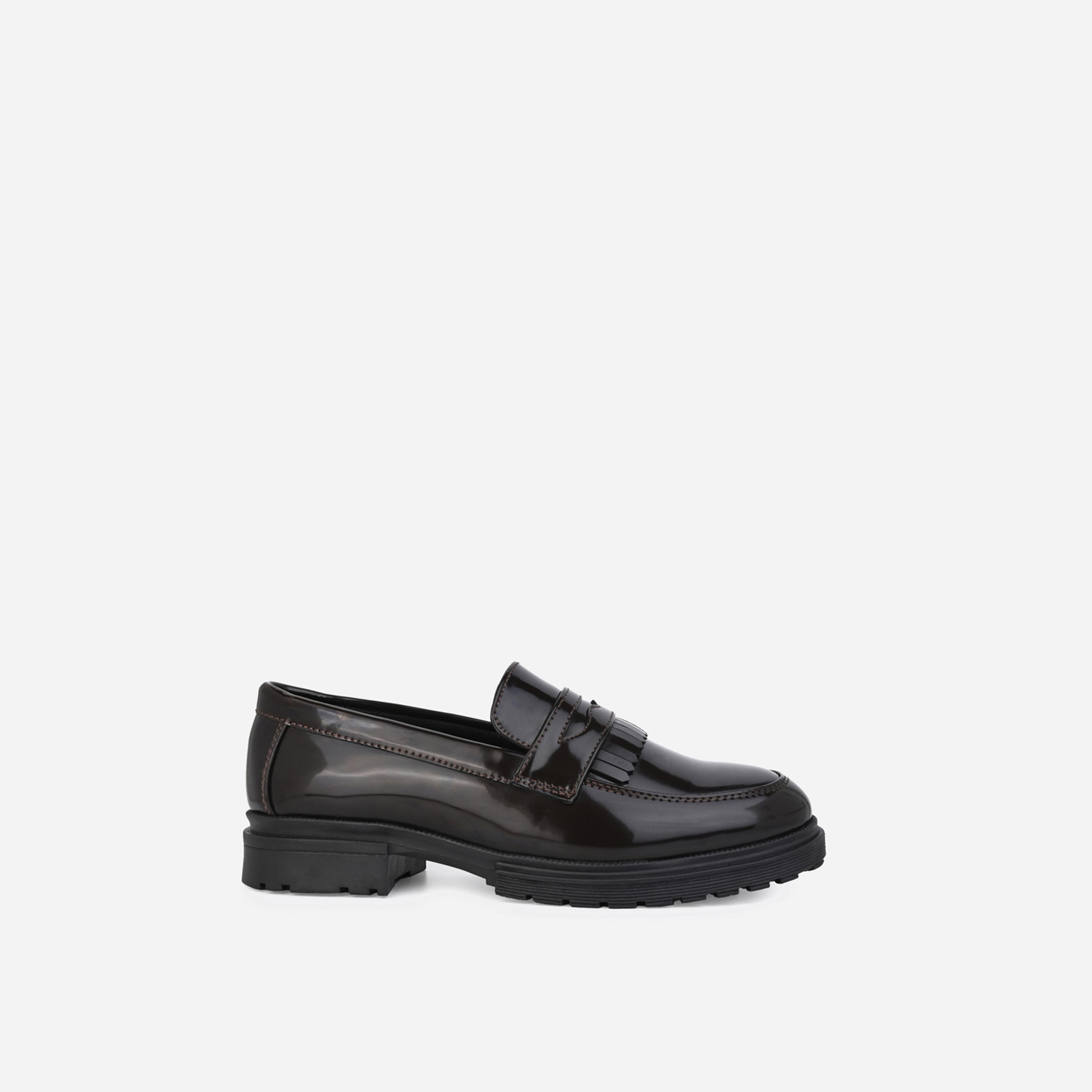 Styli Faux Leather Slip On Frill Embellished Loafers-men-shoes-formalshoes-image-3