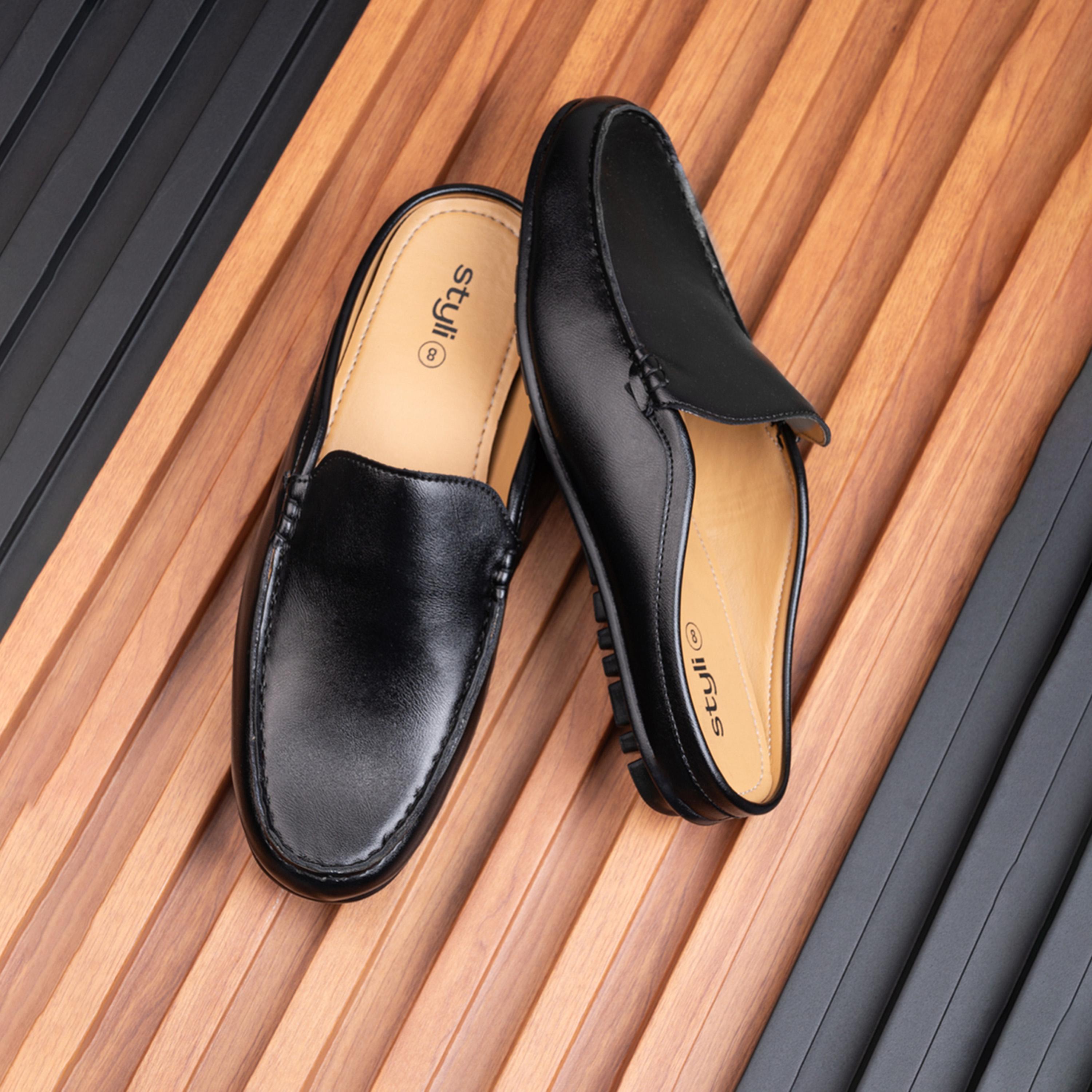 Styli Faux Leather Slip On Mules-men-shoes-loafersandmoccasins-image-2