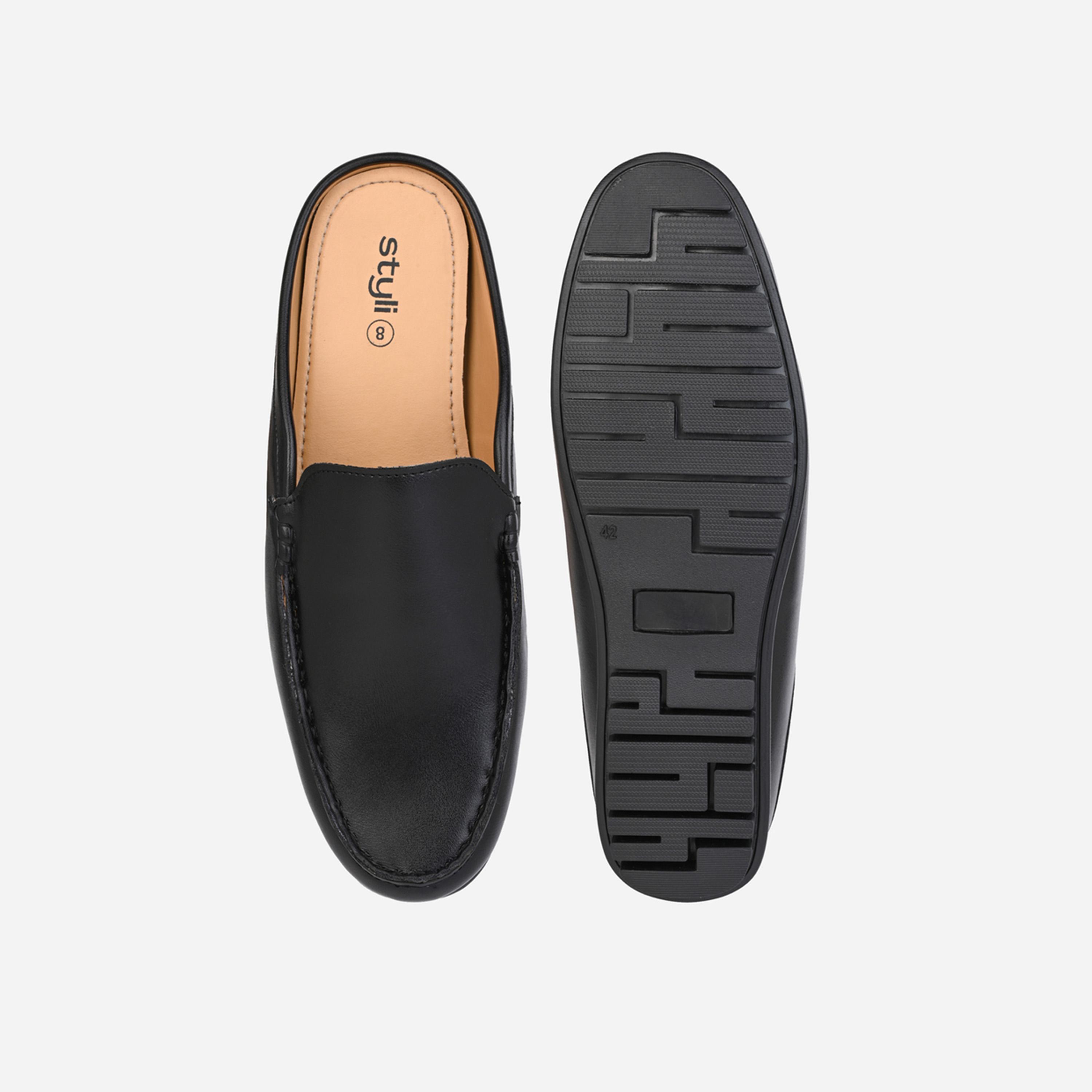Styli Faux Leather Slip On Mules-men-shoes-loafersandmoccasins-image-5