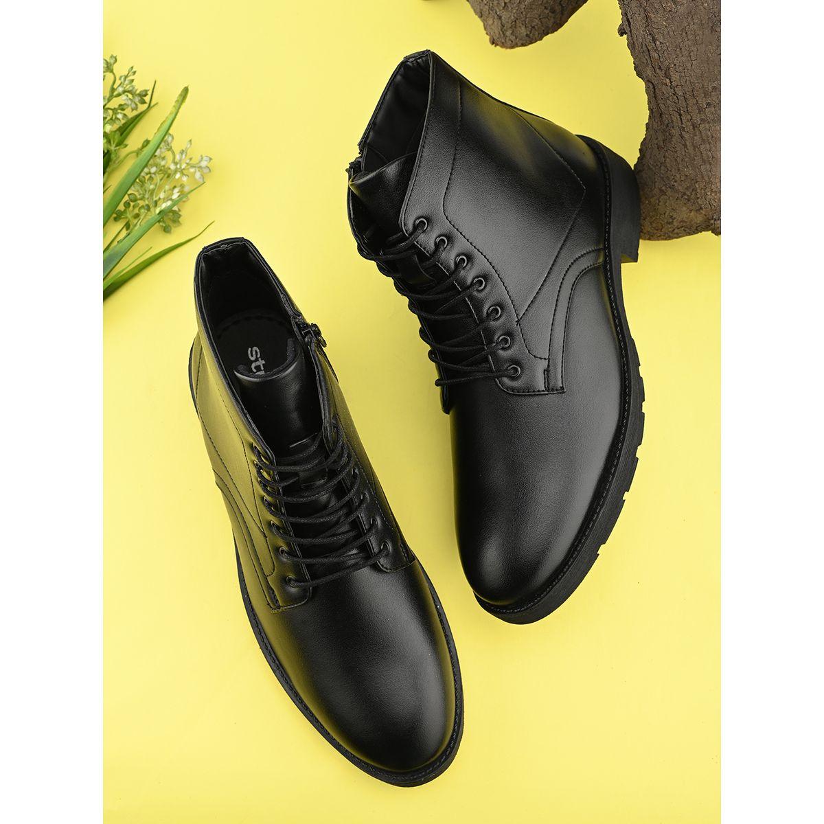 Styli Lace Up Ankle Boots with Side Zipper-men-shoes-boots-image-1
