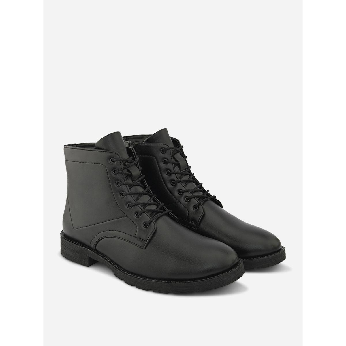 Styli Lace Up Ankle Boots with Side Zipper-men-shoes-boots-image-2