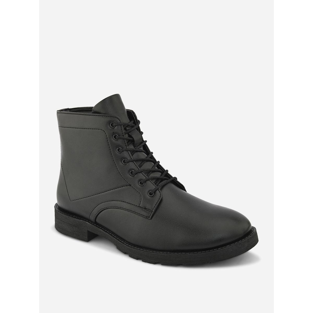 Styli Lace Up Ankle Boots with Side Zipper-men-shoes-boots-image-4