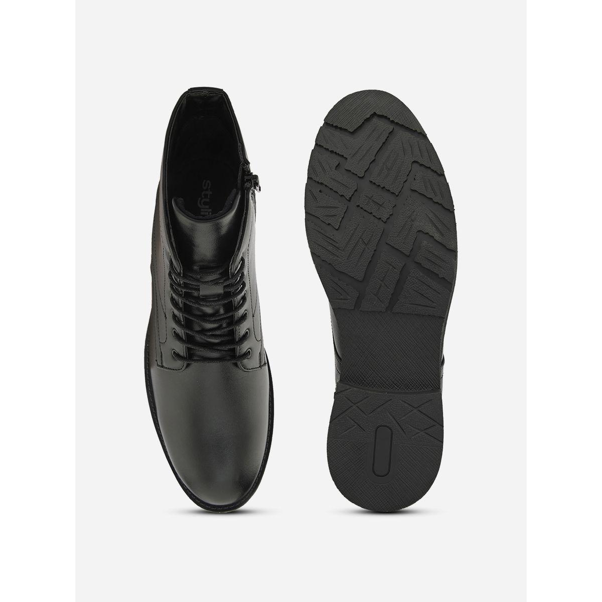 Styli Lace Up Ankle Boots with Side Zipper-men-shoes-boots-image-6