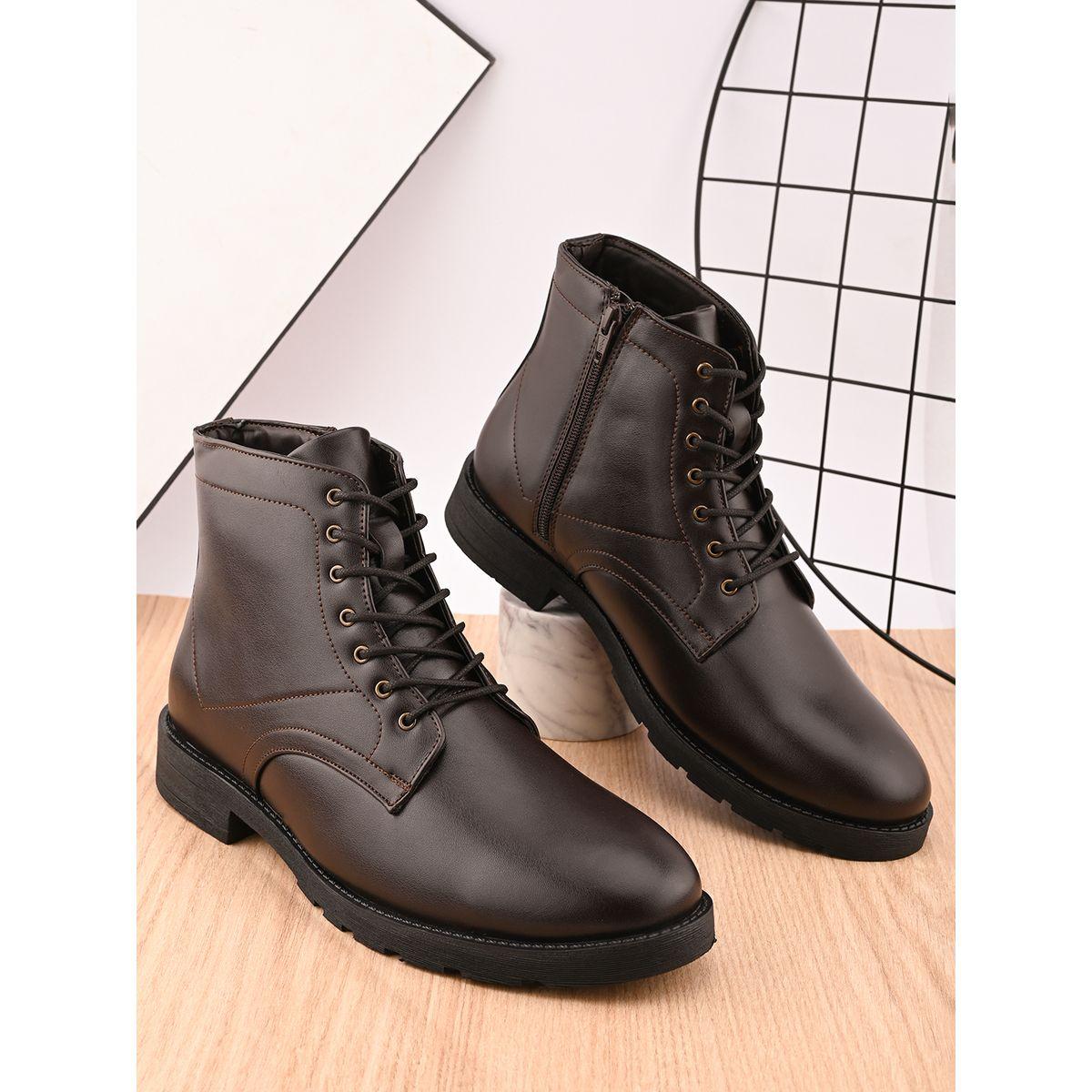 Styli Lace Up Ankle Boots with Side Zipper-men-shoes-boots-image-1