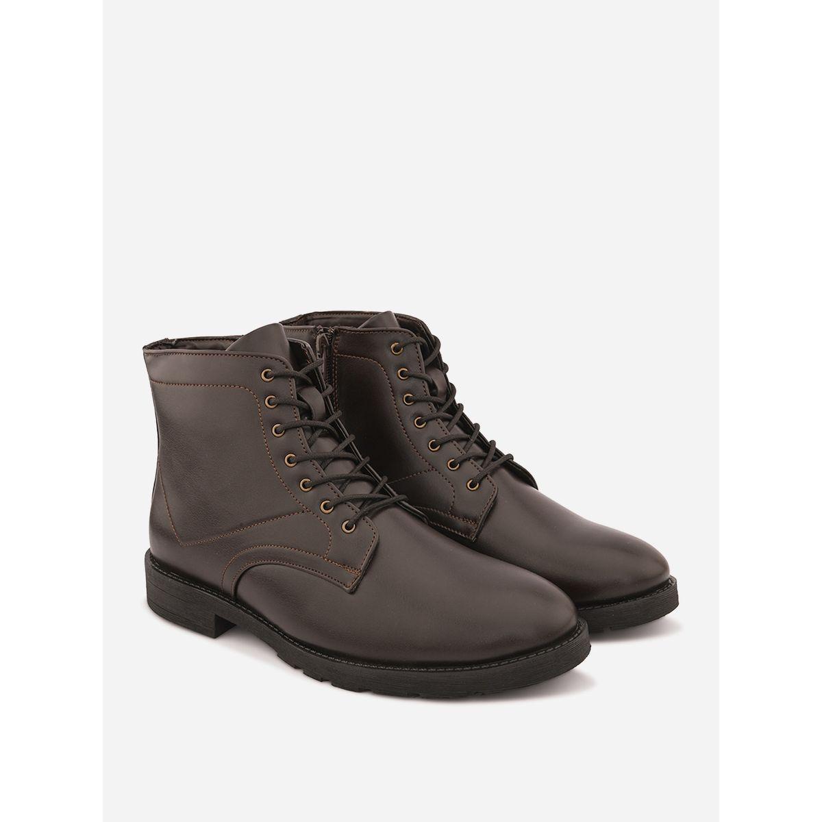Styli Lace Up Ankle Boots with Side Zipper-men-shoes-boots-image-2