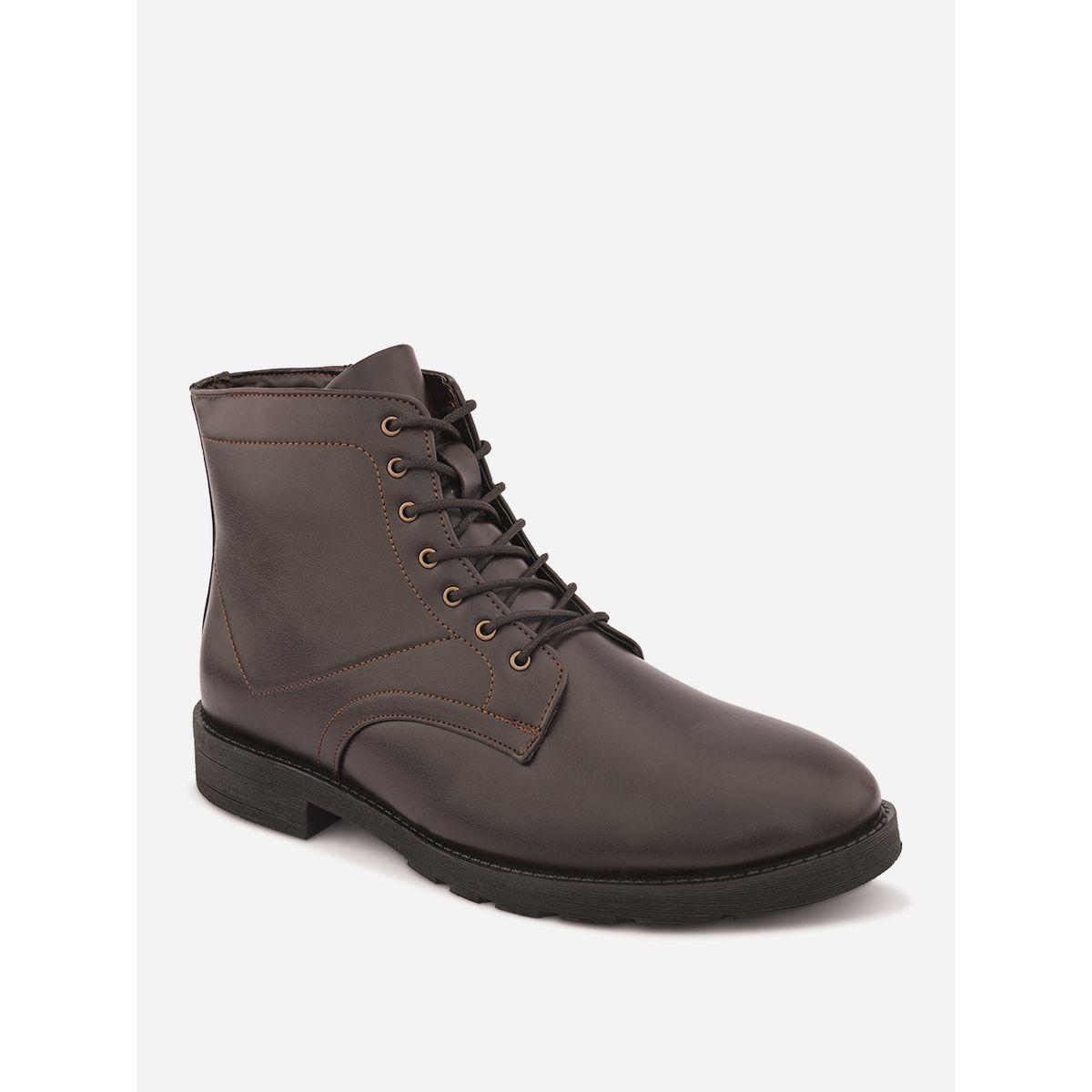 Styli Lace Up Ankle Boots with Side Zipper-men-shoes-boots-image-4