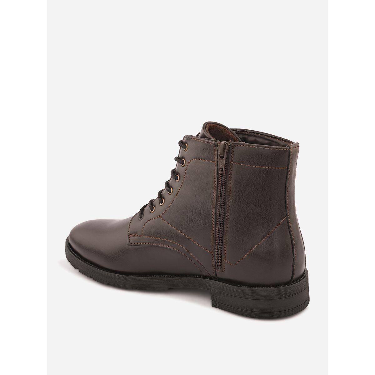 Styli Lace Up Ankle Boots with Side Zipper-men-shoes-boots-image-5