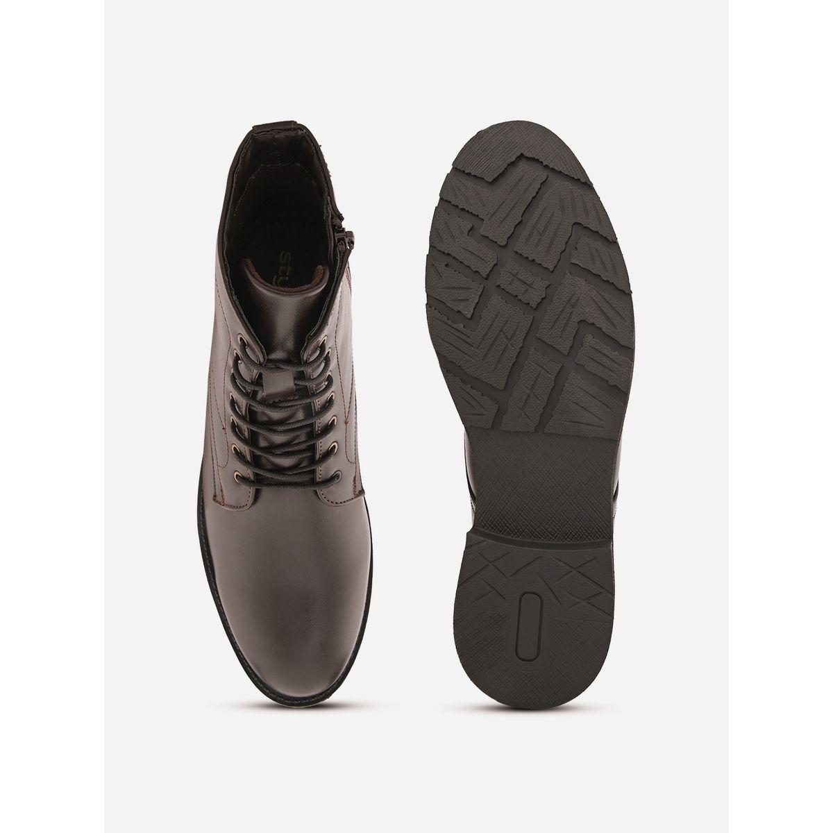 Styli Lace Up Ankle Boots with Side Zipper-men-shoes-boots-image-7