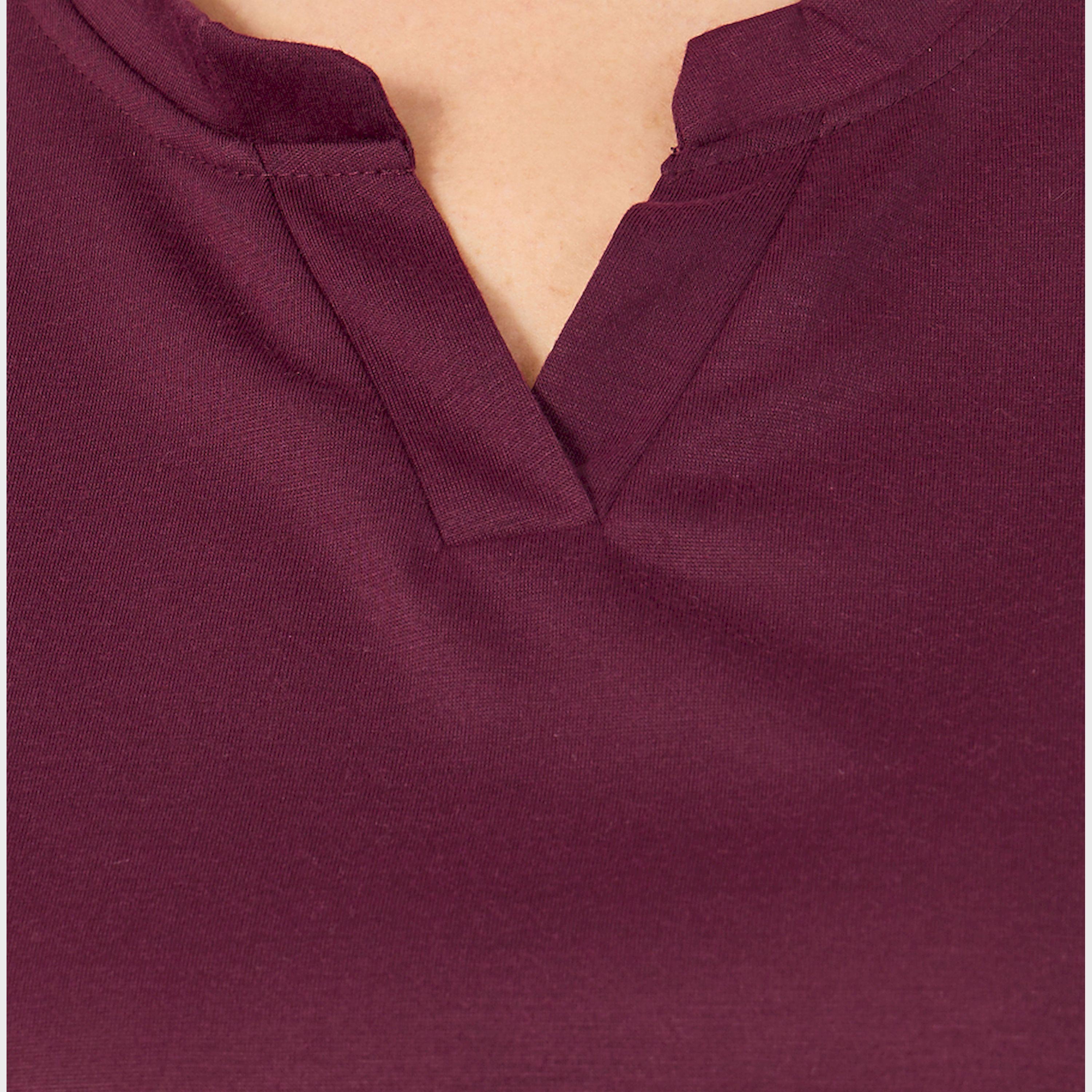 ستايلي - طقم بيجامة وتي شيرت بفتحة رقبة وأكتاف منسدلة-women-clothing-nightwear-pyjamas-longsets-image-3