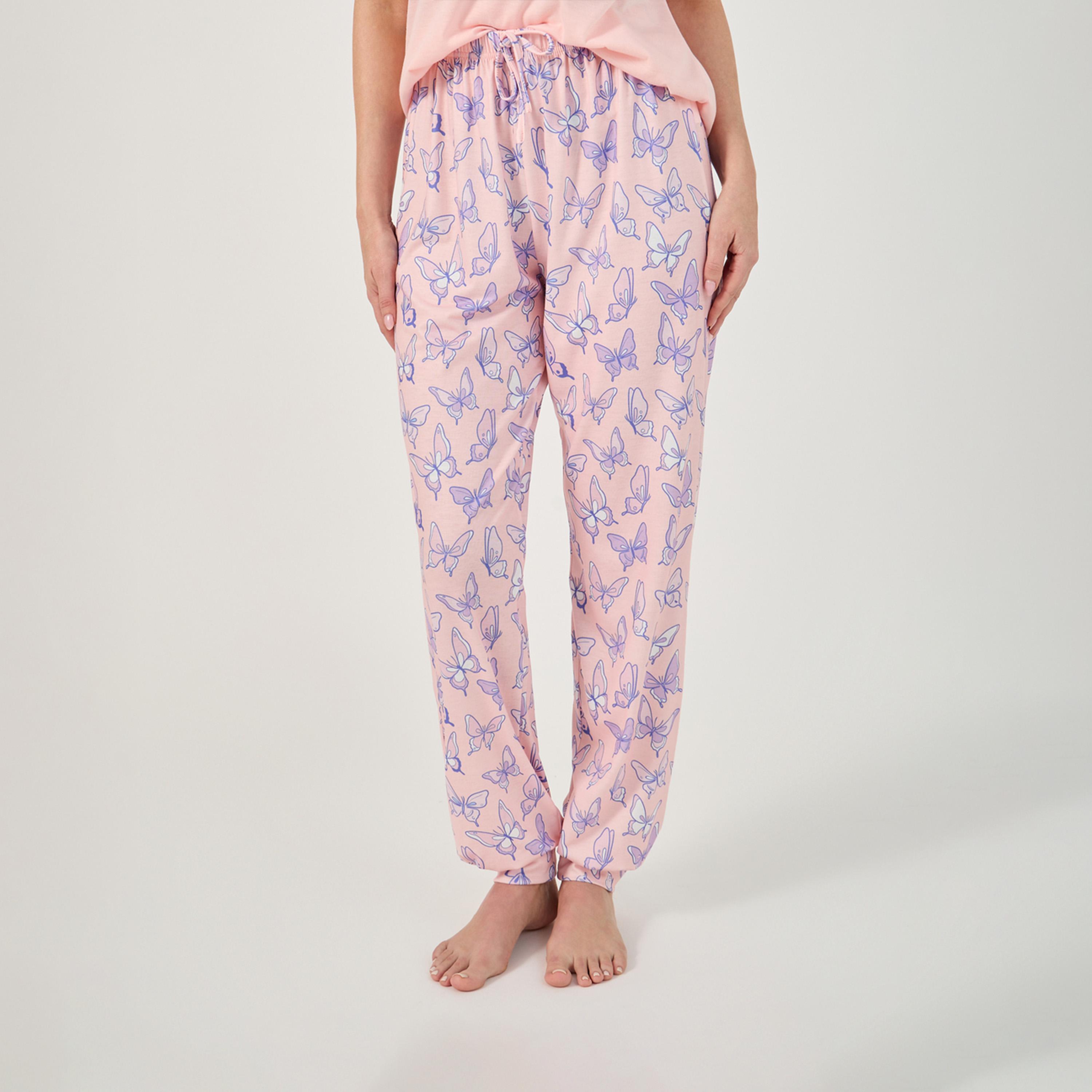 Styli Graphic Print Drop Shoulder T-Shirt And Pyjama Set-women-clothing-nightwear-pyjamas-longsets-image-5