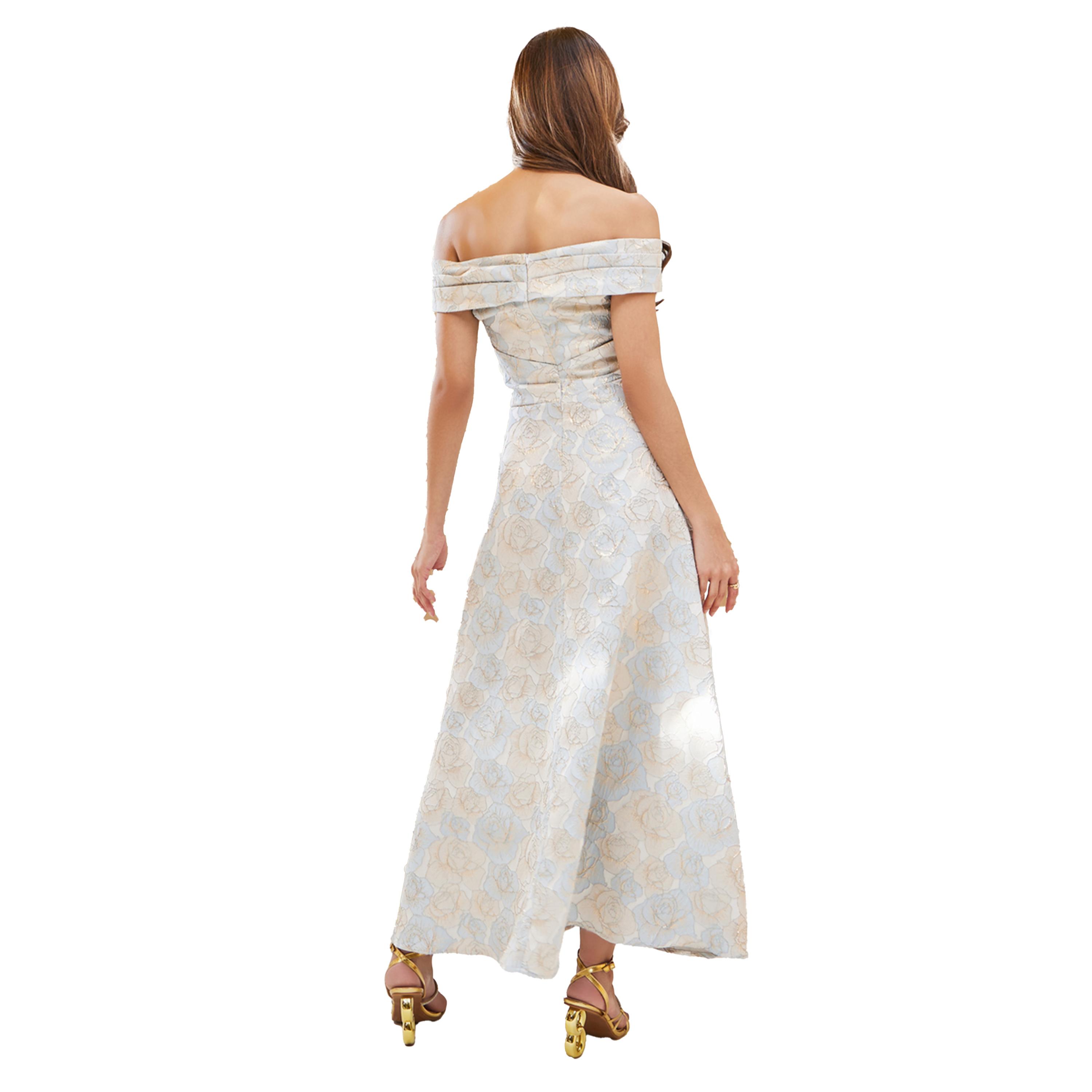 Styli Floral Print Bardot Nek Sleeveless A-Line Maxi Dress-women-clothing-dresses-image-5