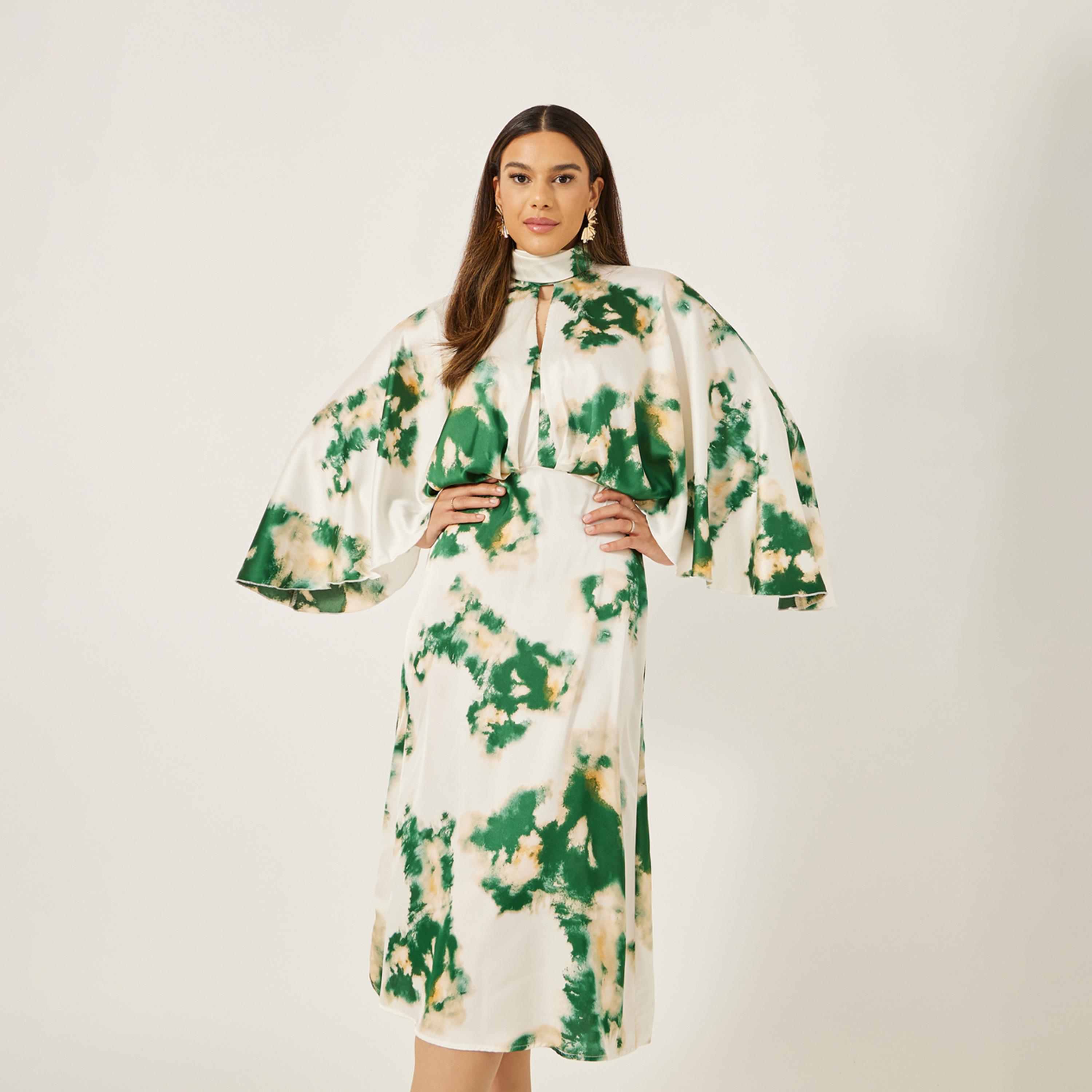 Styli Print Satin Long Sleeves Sheath Midi Dress-women-clothing-dresses-image-3