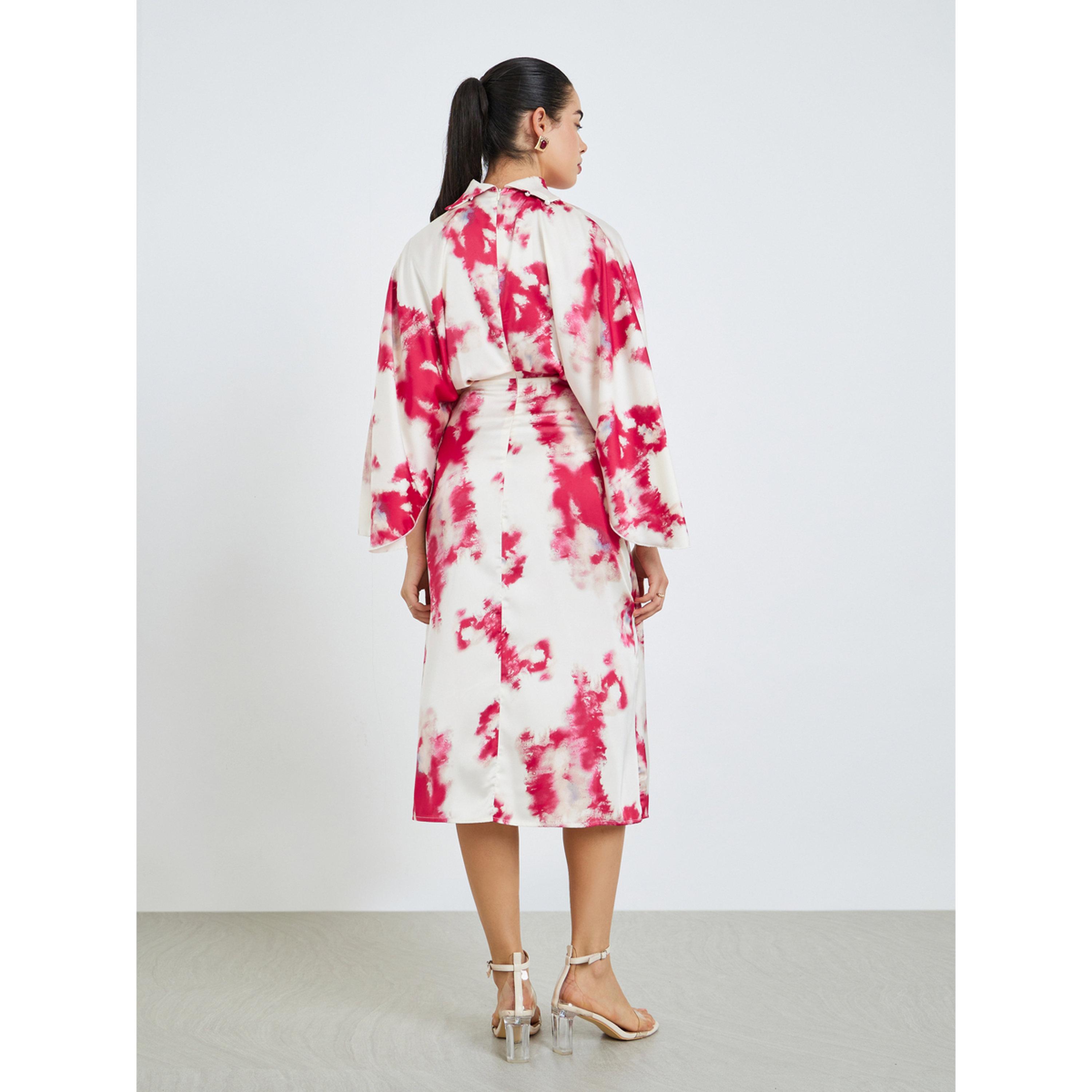 فستان ميدي شيث ستان بأكمام جرس للنساء-women-clothing-dresses-image-4