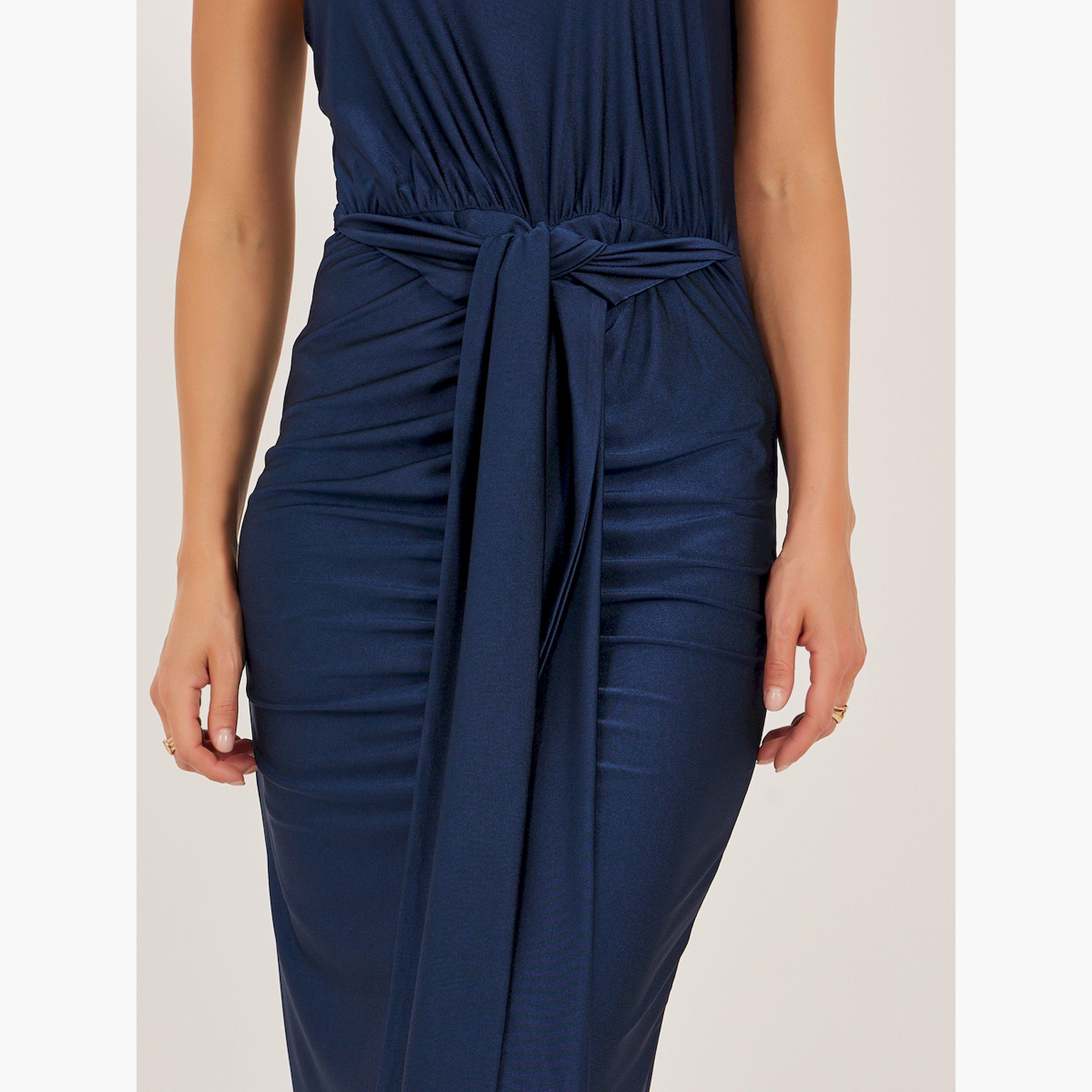Styli Fringe Hem Detail Sleeveless Bodycon Maxi Dress-women-clothing-dresses-image-4