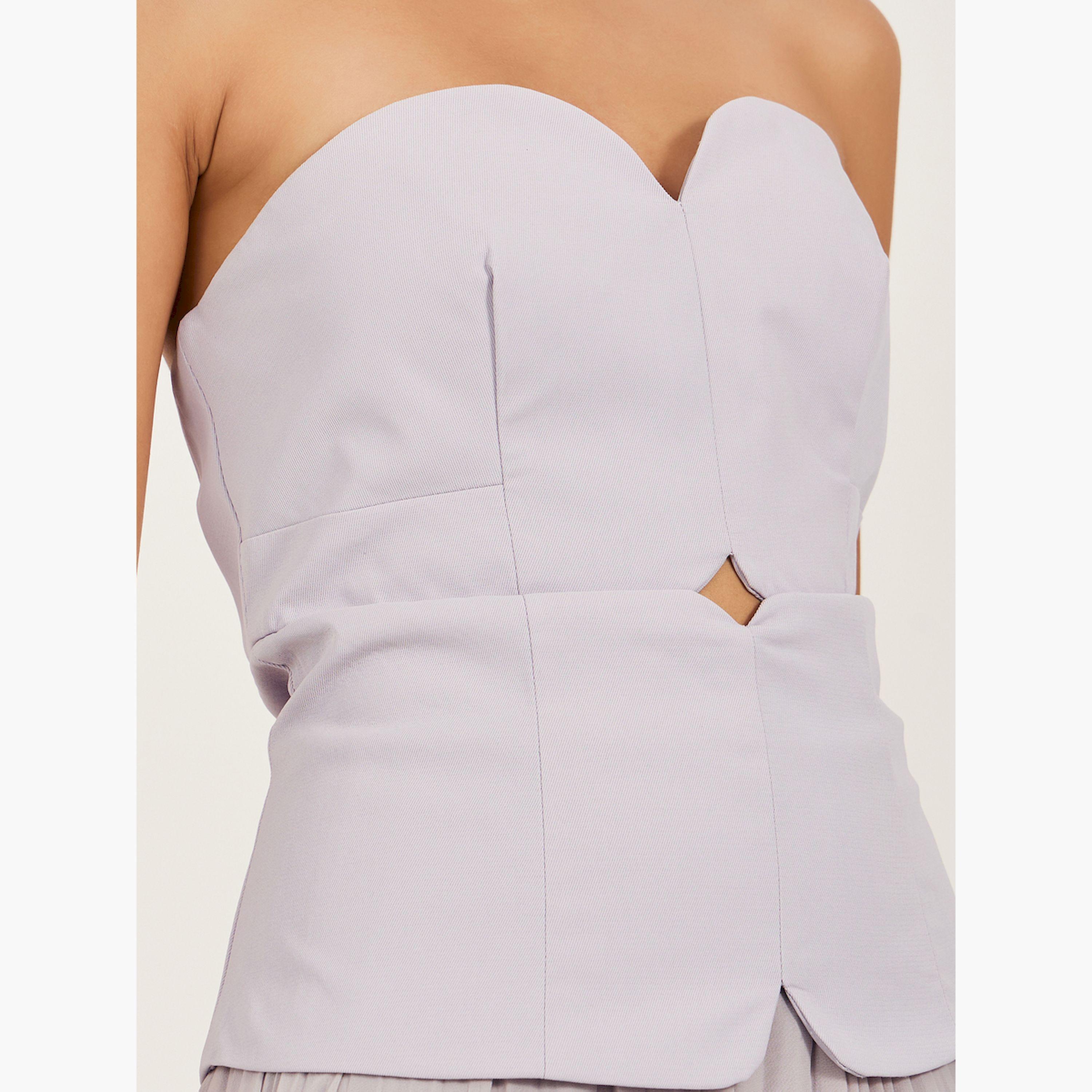 ستايلي - فستان ماكسي سادة بدون حمالات بقصة A-women-clothing-dresses-image-4