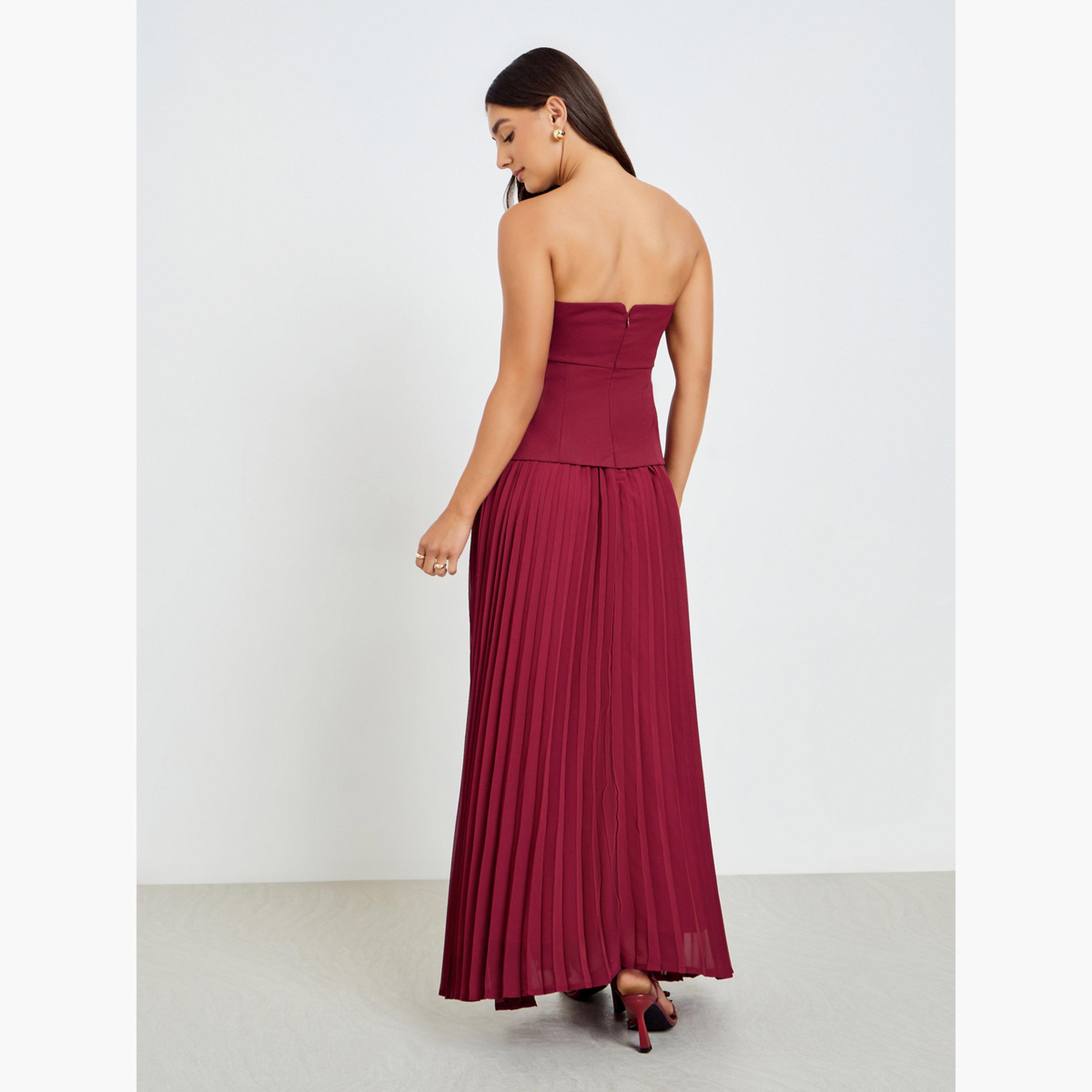 Styli Bandeau Pleated A-Line Maxi Dress-women-clothing-dresses-image-3