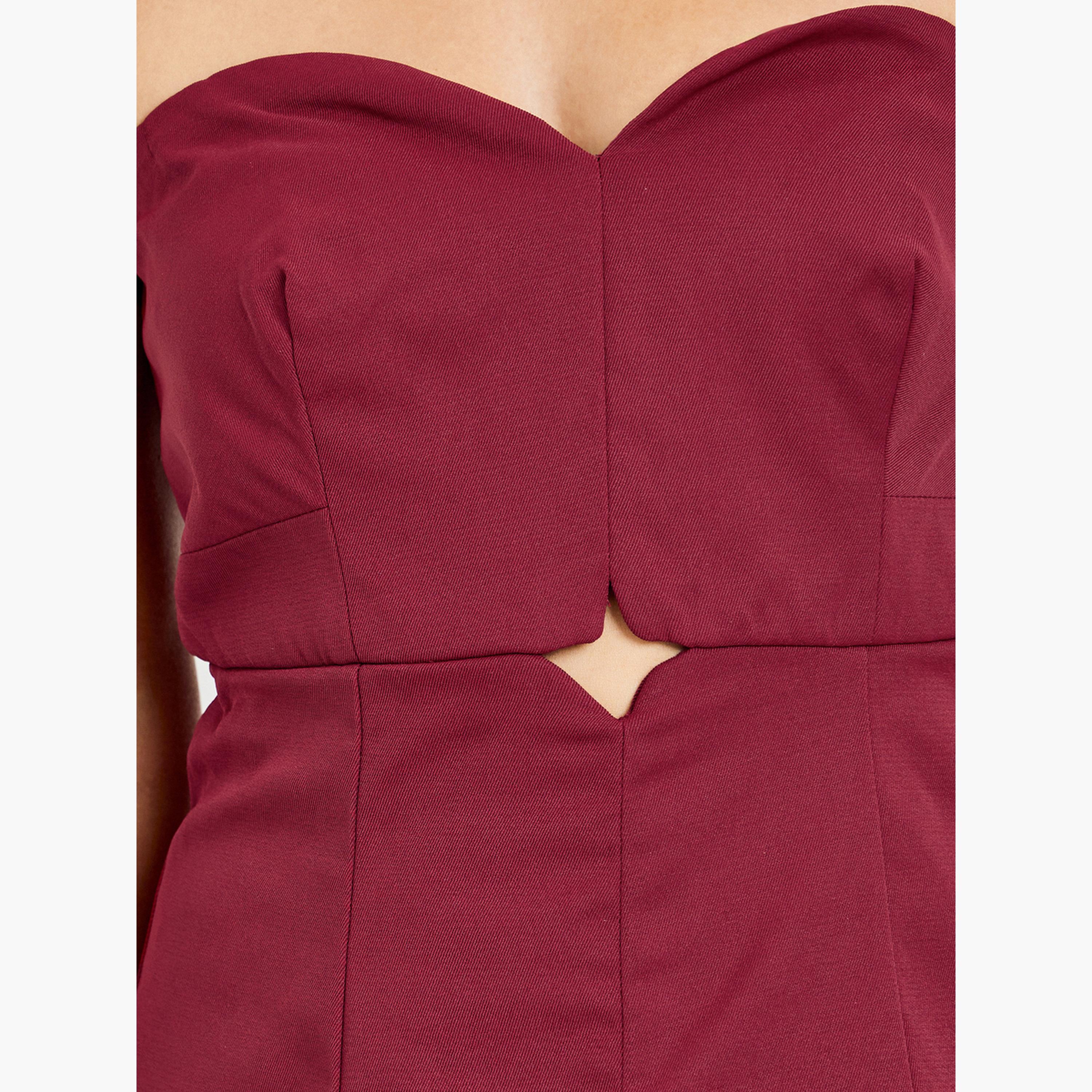 فستان طويل باندو بكسرات وحافة واسعة-women-clothing-dresses-image-5