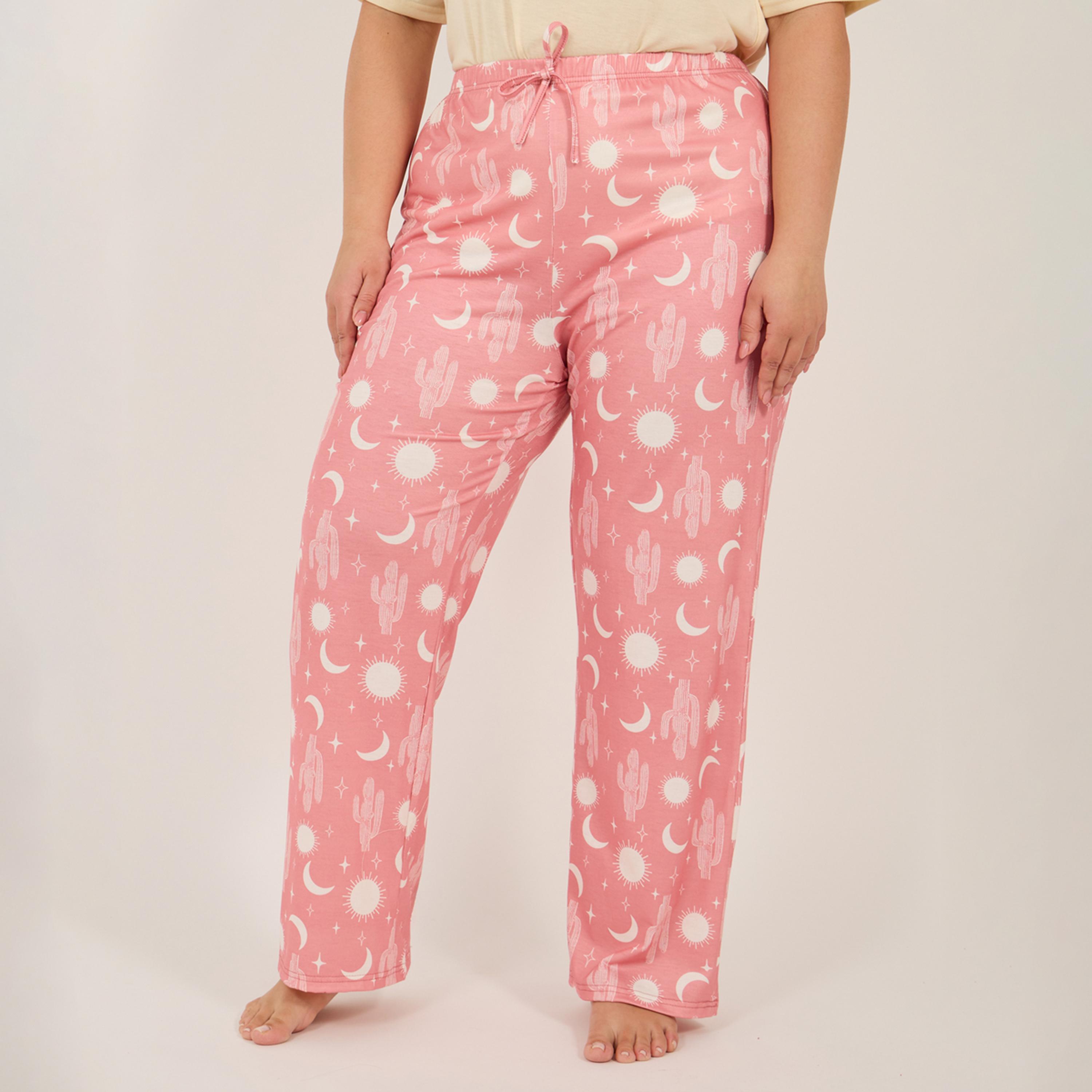 Styli Plus Size Graphic Print T-Shirt and Pyjama Set-women-clothing-nightwear-pyjamas-longsets-image-5