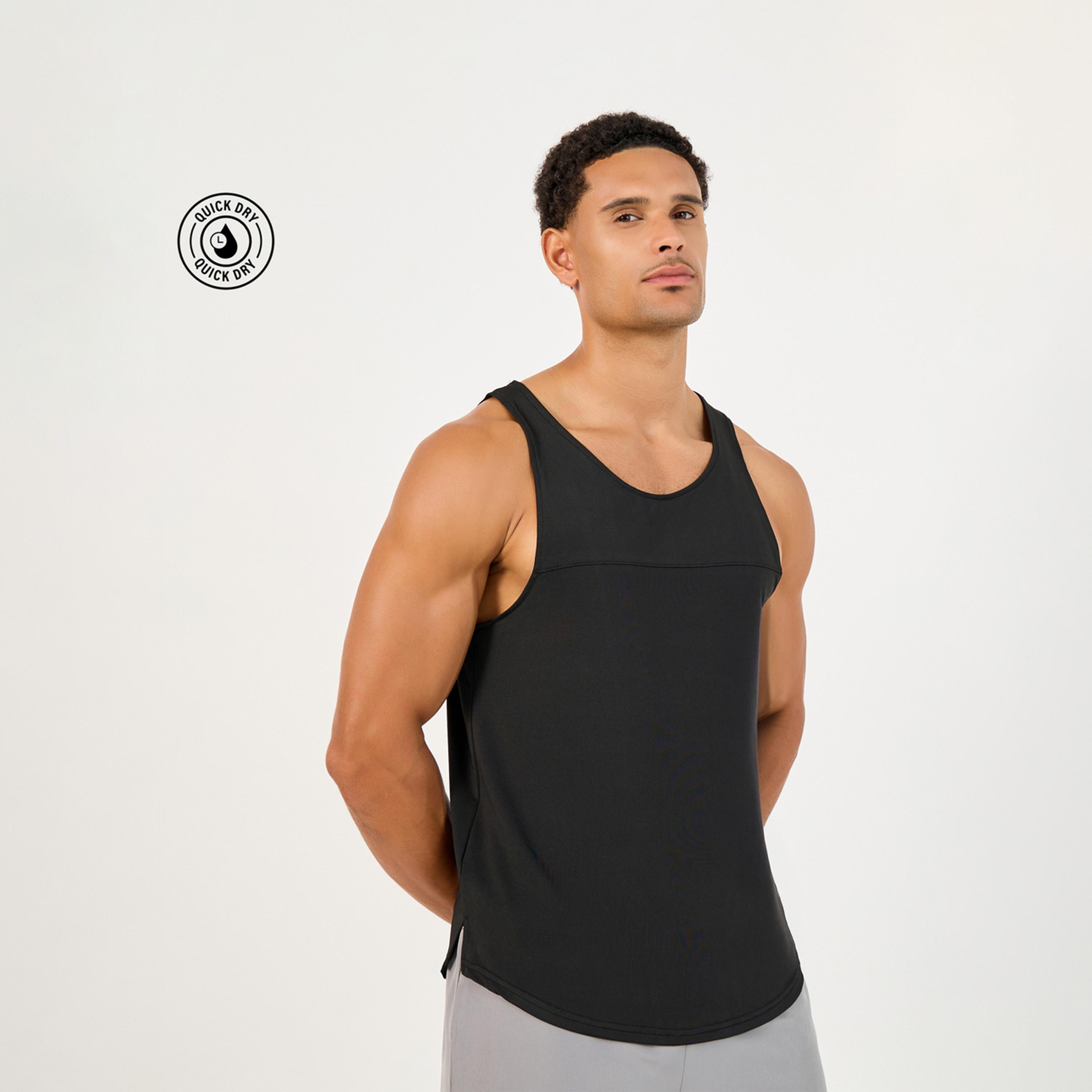 Styli Active Solid Stretchable Training Sleeveless Tank-men-clothing-sportswearandactivewear-tshirtsandpolos-image-1