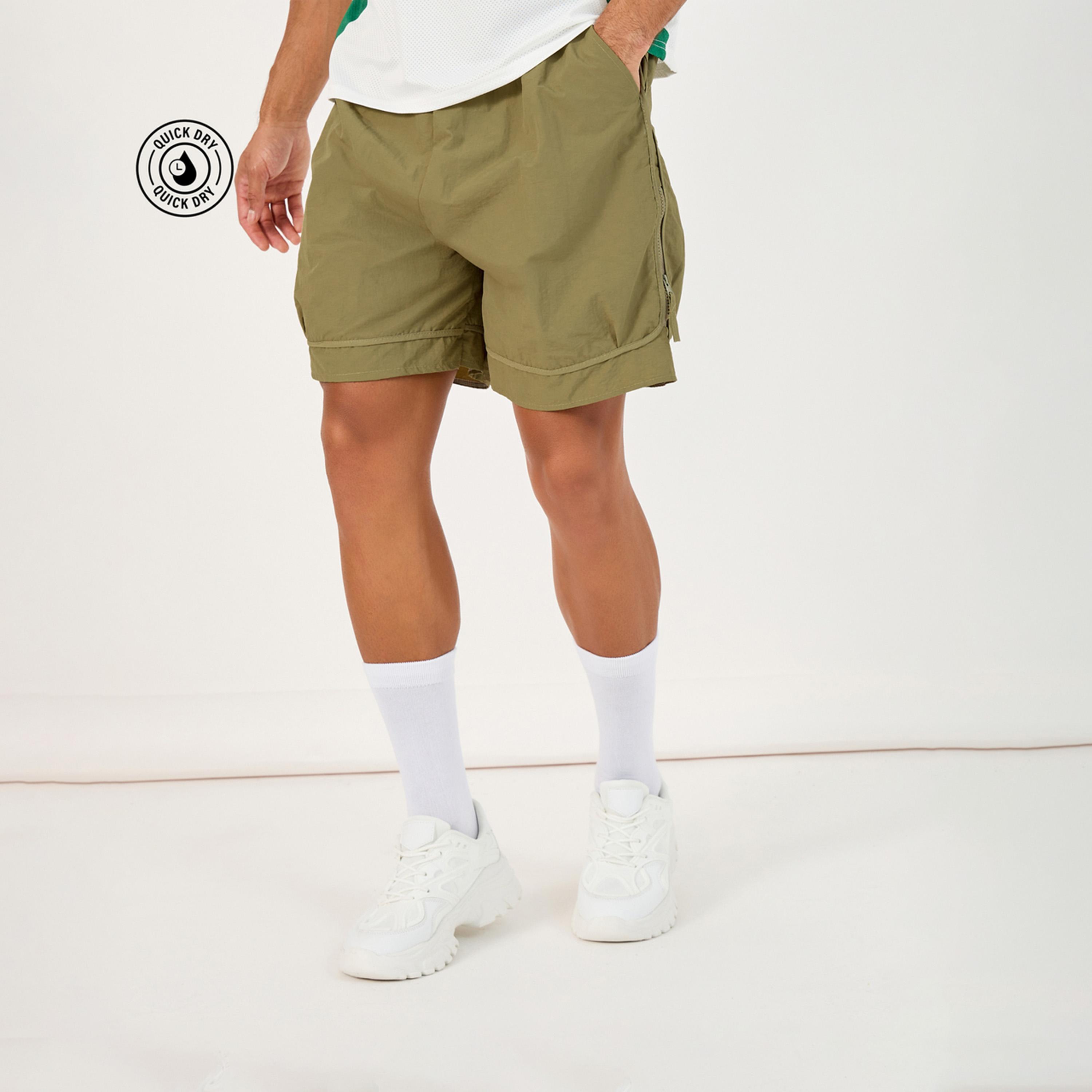 Styli Active 7 inches Quick Dry Woven Shorts with Tape Hem & Zip Detail-men-clothing-sportswearandactivewear-bottoms-image-1