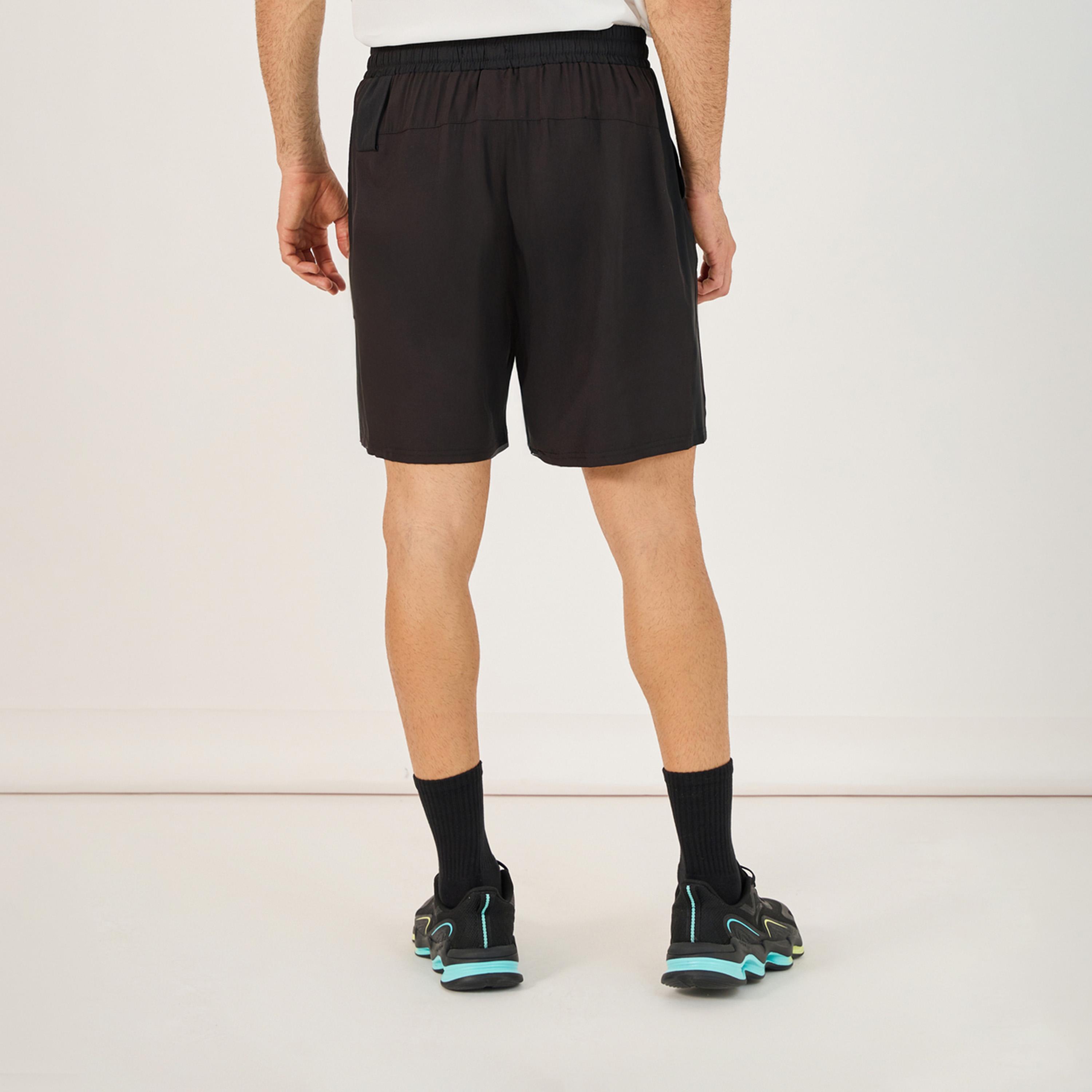 Styli Active Solid Stretchable Woven Shorts with Drawstring Detail-men-clothing-sportswearandactivewear-bottoms-image-4