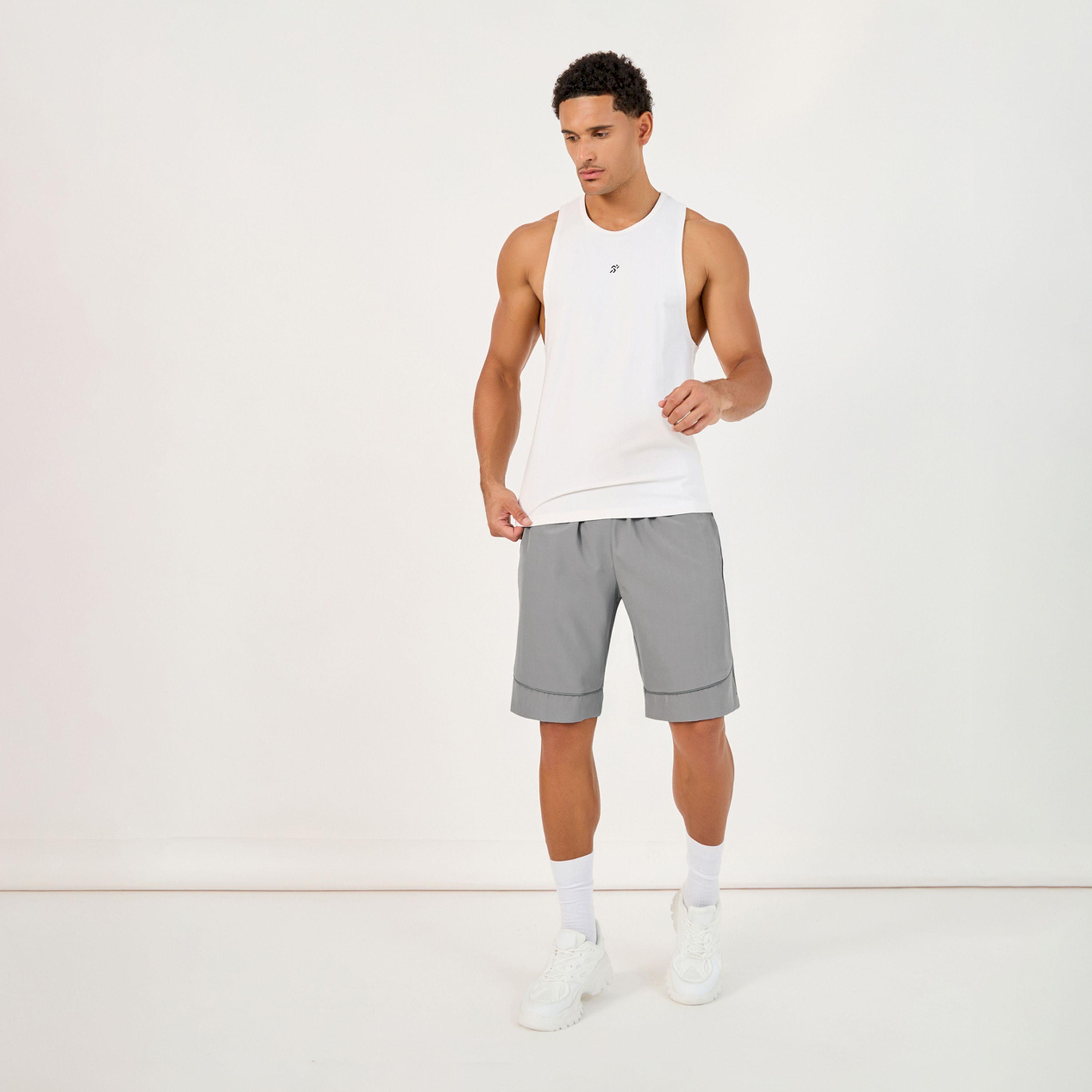 Styli Active 9 inches Quick Dry Woven Shorts with Contrast Piping Detail-men-clothing-sportswearandactivewear-bottoms-image-2