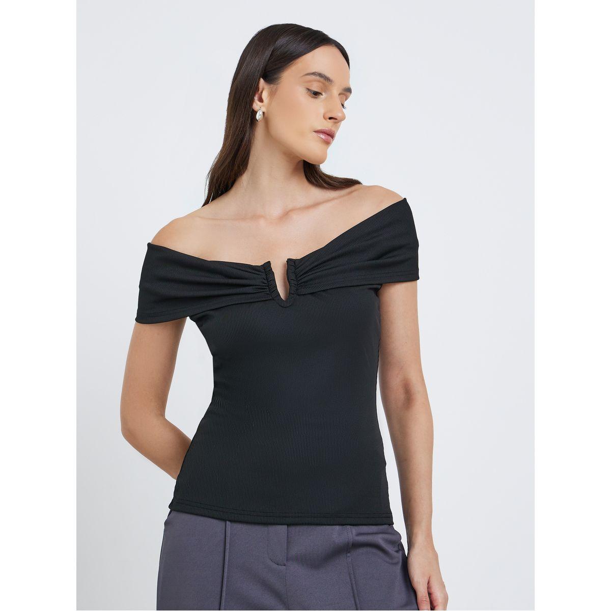 Styli Ribbed Knit off Shoulder Top-women-clothing-tshirts-image-3