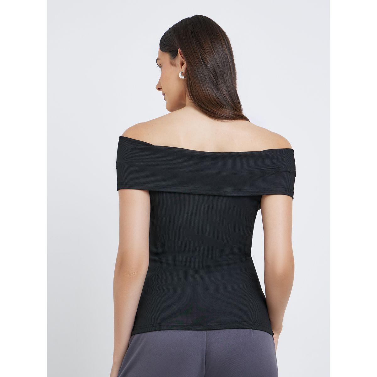 Styli Ribbed Knit off Shoulder Top-women-clothing-tshirts-image-5