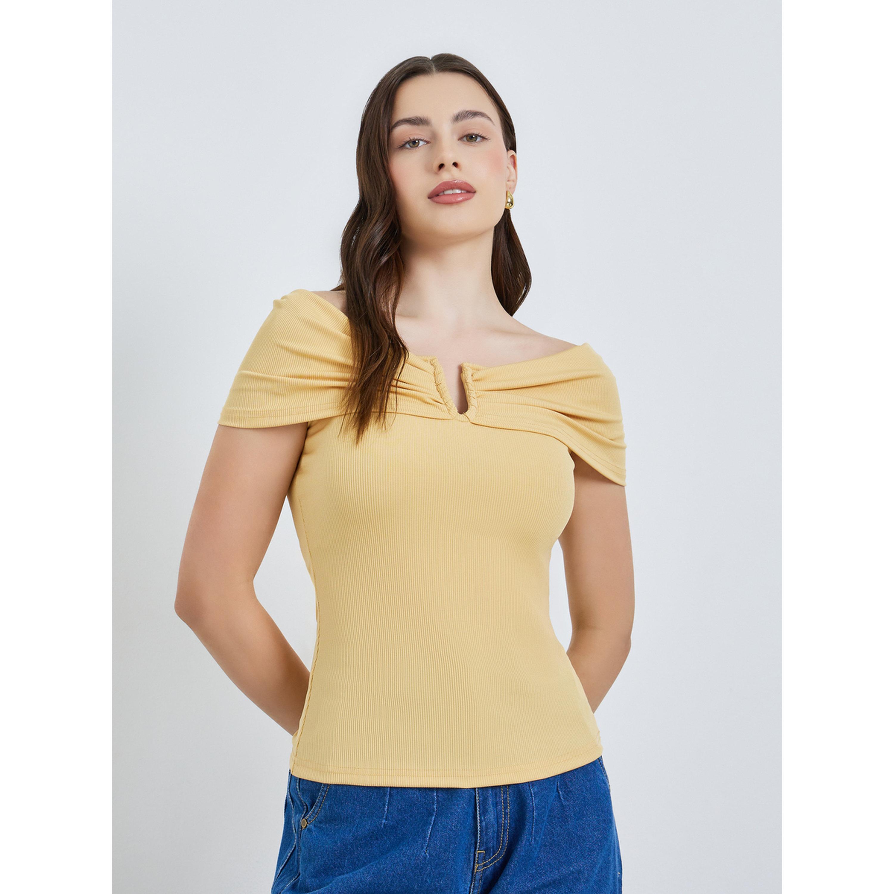 Styli Women Off Shoulder Rib Fitted Top-women-clothing-shirtsandblouses-blouses-image-1