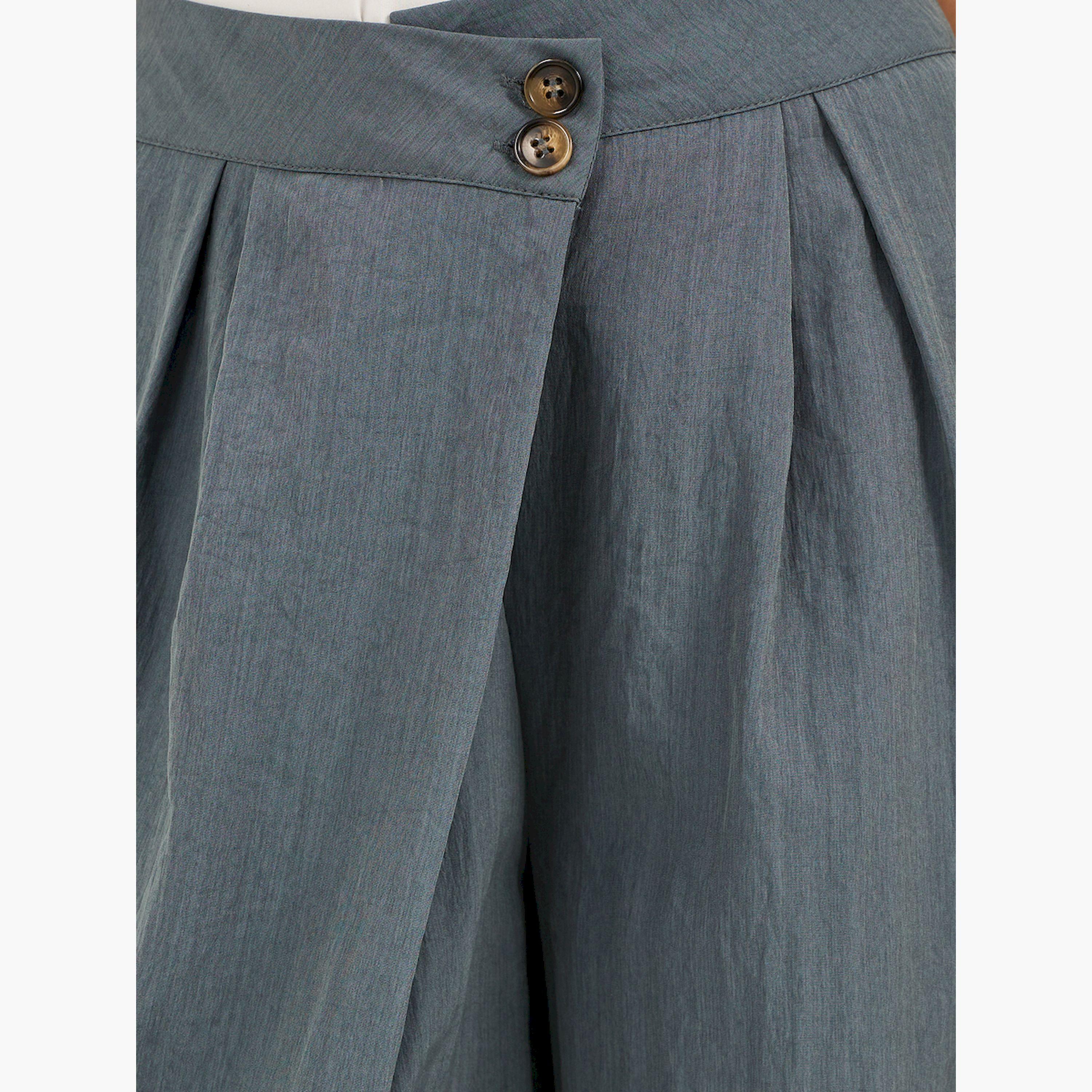 ستايلي -  بنطال ساق واسعة من قماش التويل المتين مع حزام خصر متقاطع-women-clothing-bottoms-trousers-image-3