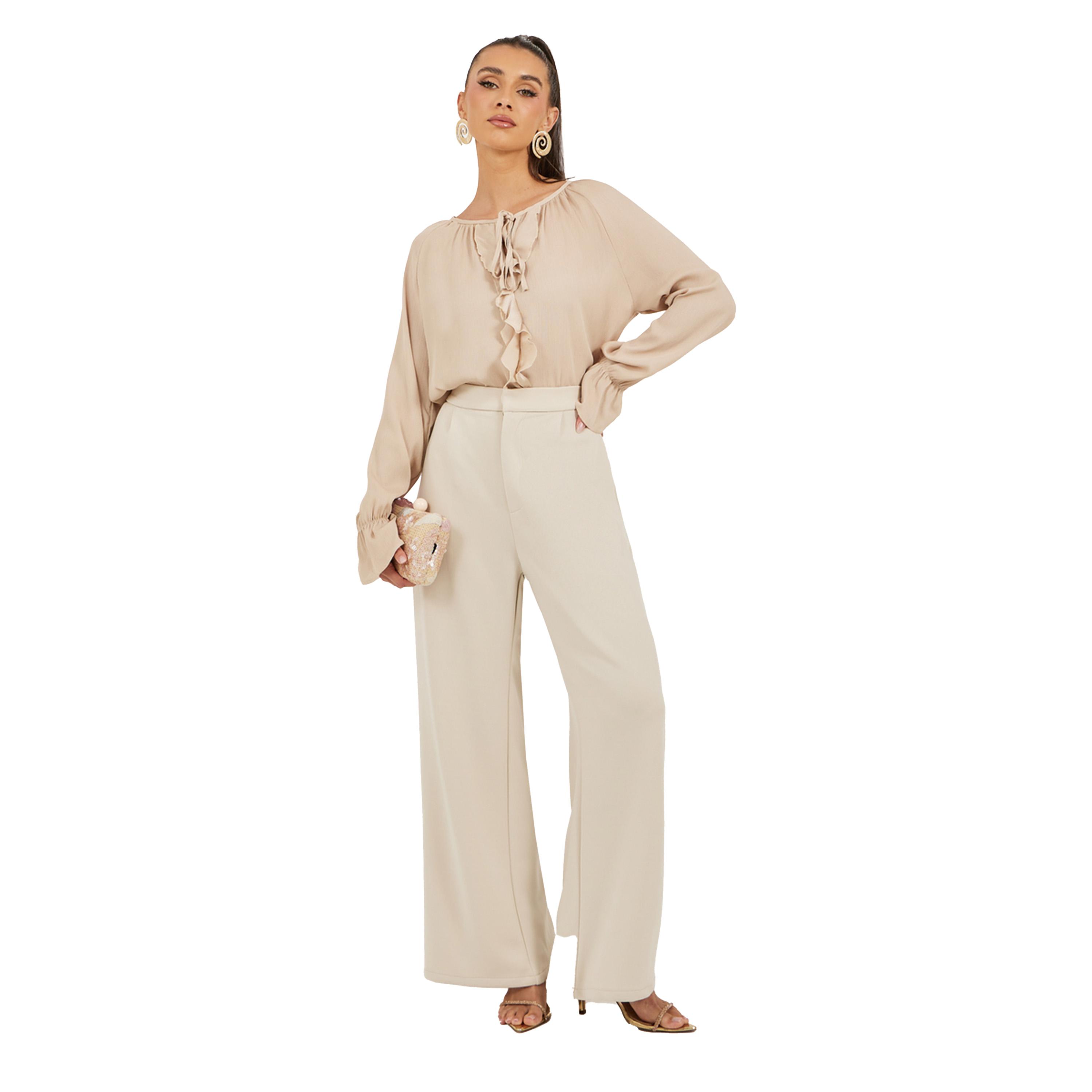 Styli Tie-Up Neck Ruffled Detail Blouse-women-clothing-shirtsandblouses-blouses-image-2