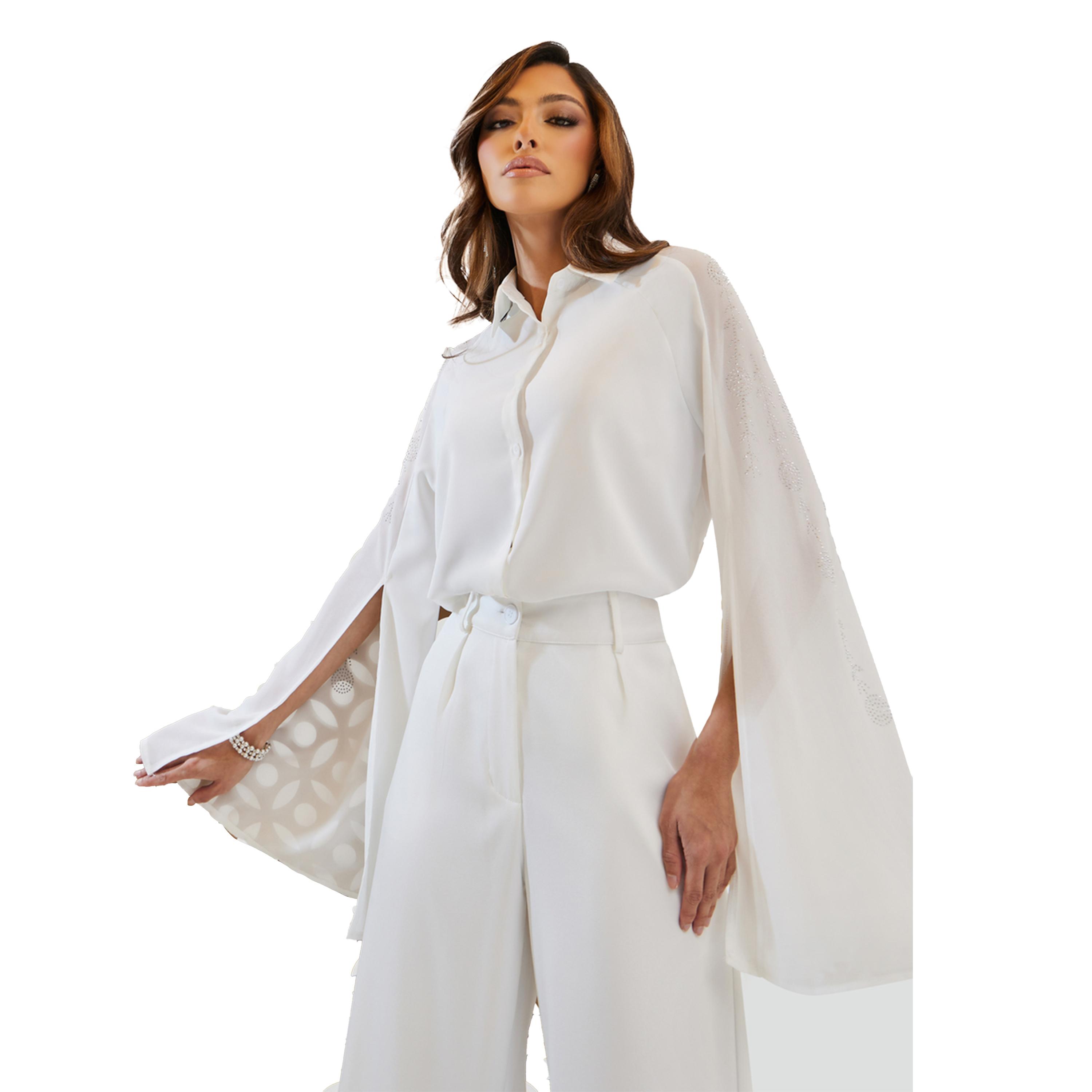 Styli Embellished Cape Sleeve Regular Fit Shirt-women-clothing-shirtsandblouses-shirts-image-5