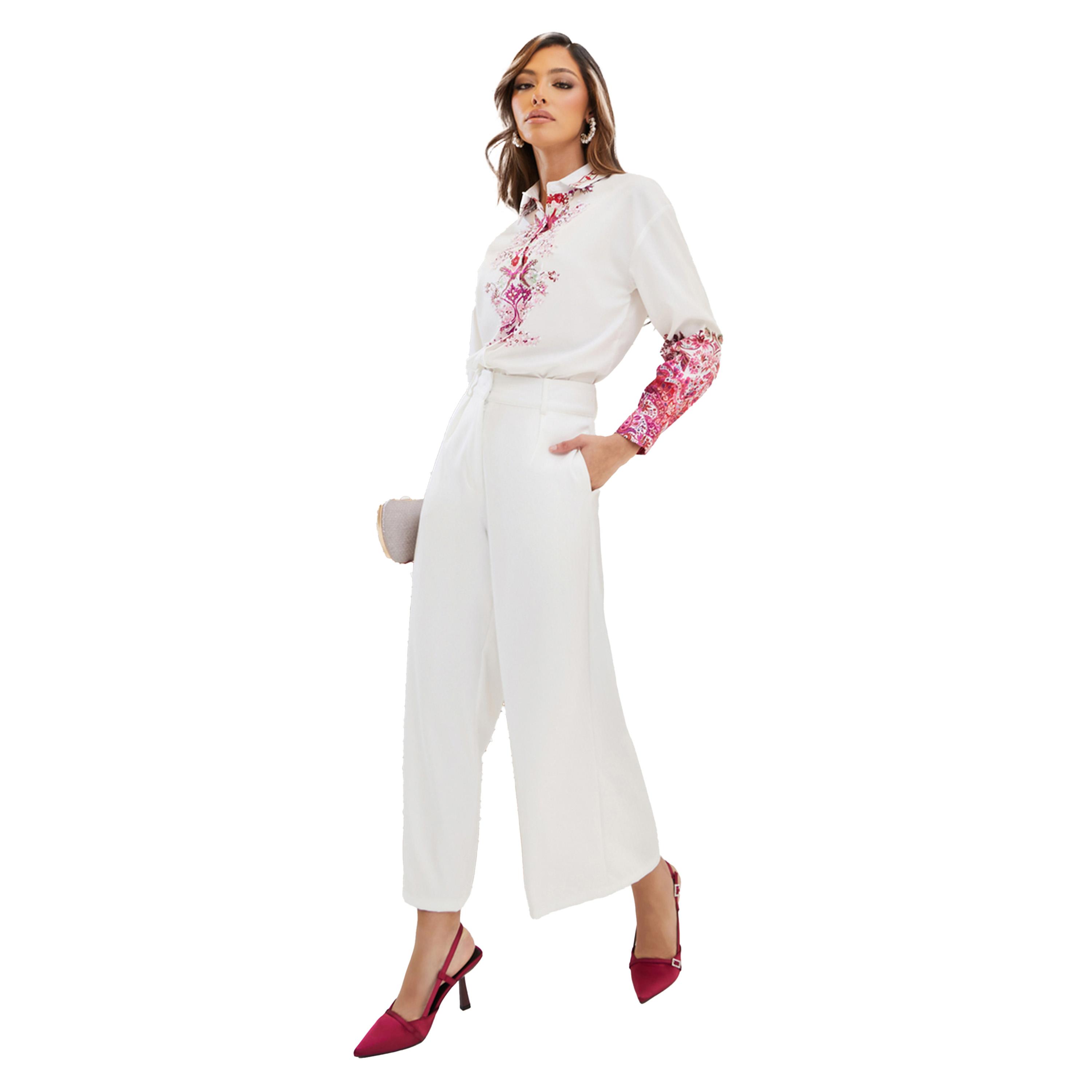 ستايلي- قميص مطبوع ومزين باللؤلؤ-women-clothing-shirtsandblouses-shirts-image-2