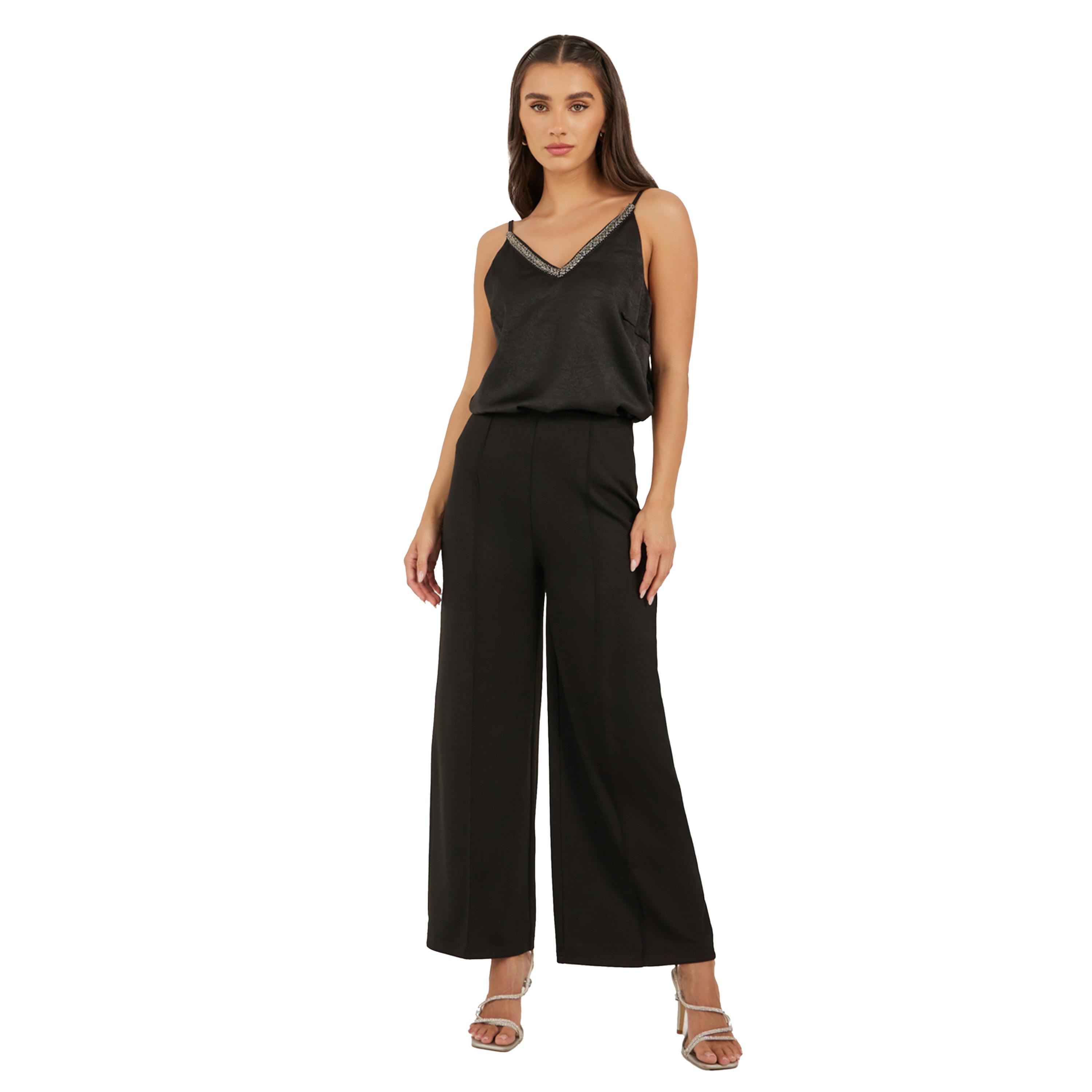 Styli Textured Embellished V Neck Cami Top-women-clothing-tshirts-image-3