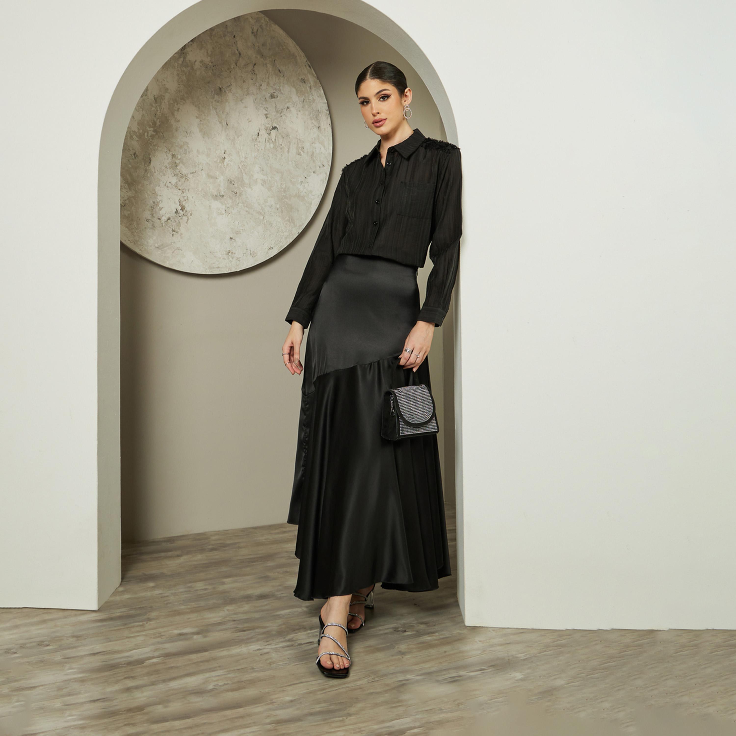 ستايلي - قميص مزين بالترتر المزخرف وياقة واسعة-women-clothing-shirtsandblouses-shirts-image-3