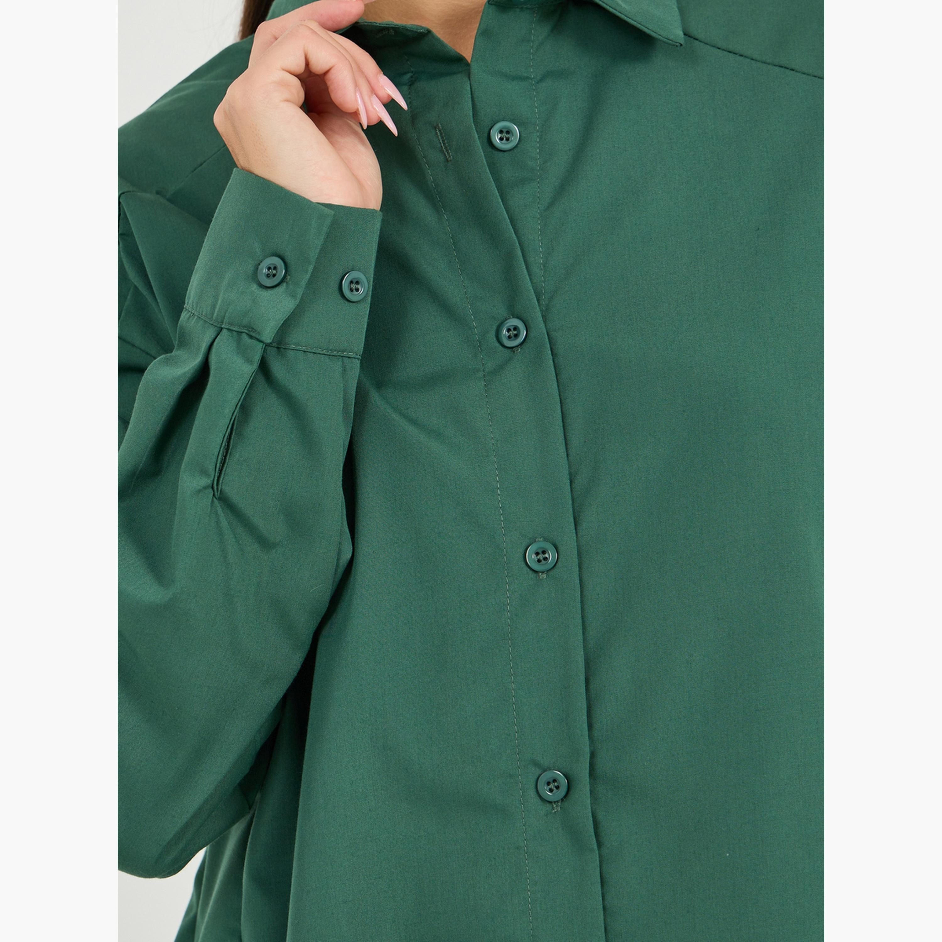Styli Oversized Buttoned Longline Shirt-women-clothing-shirtsandblouses-shirts-image-4