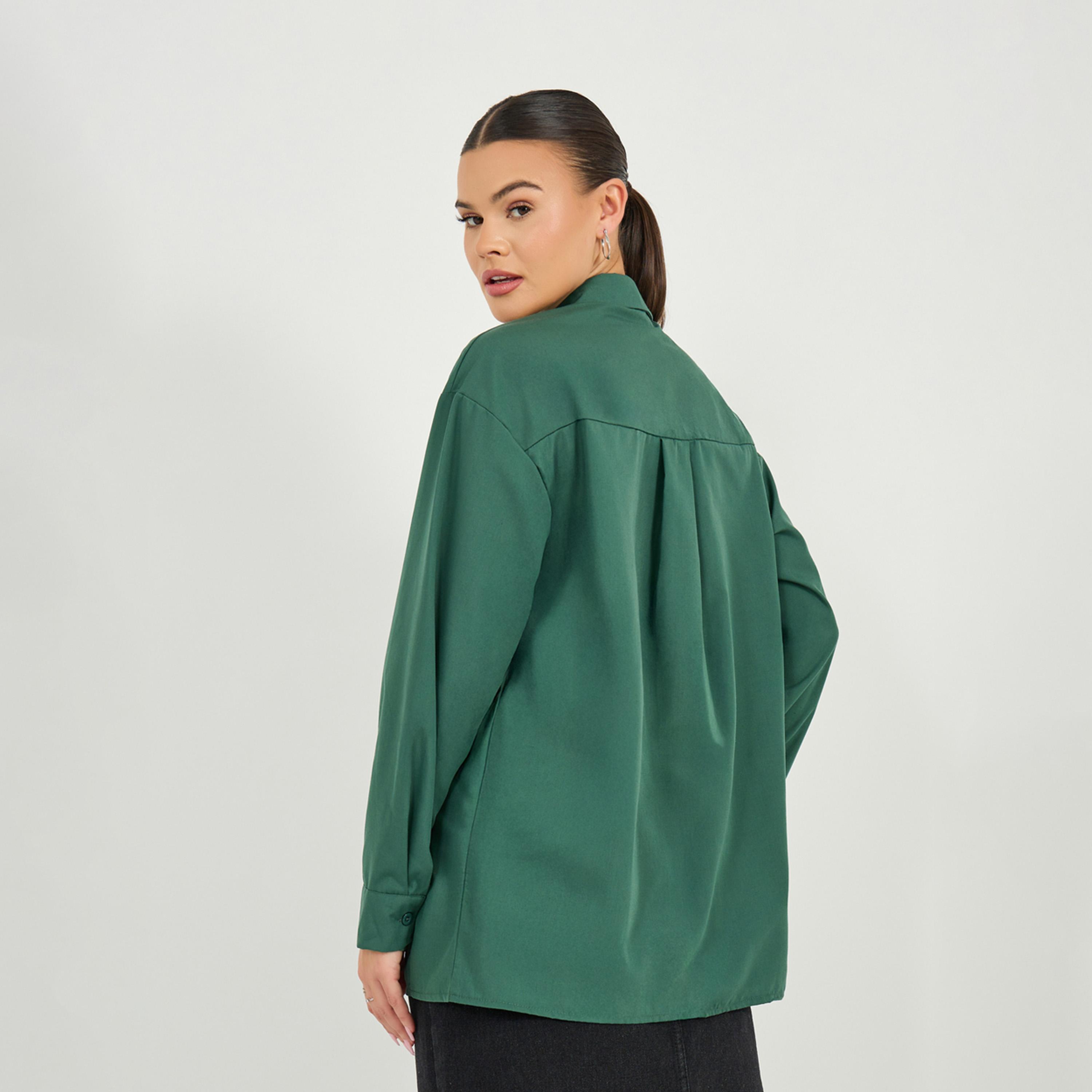 Styli Oversized Buttoned Longline Shirt-women-clothing-shirtsandblouses-shirts-image-5