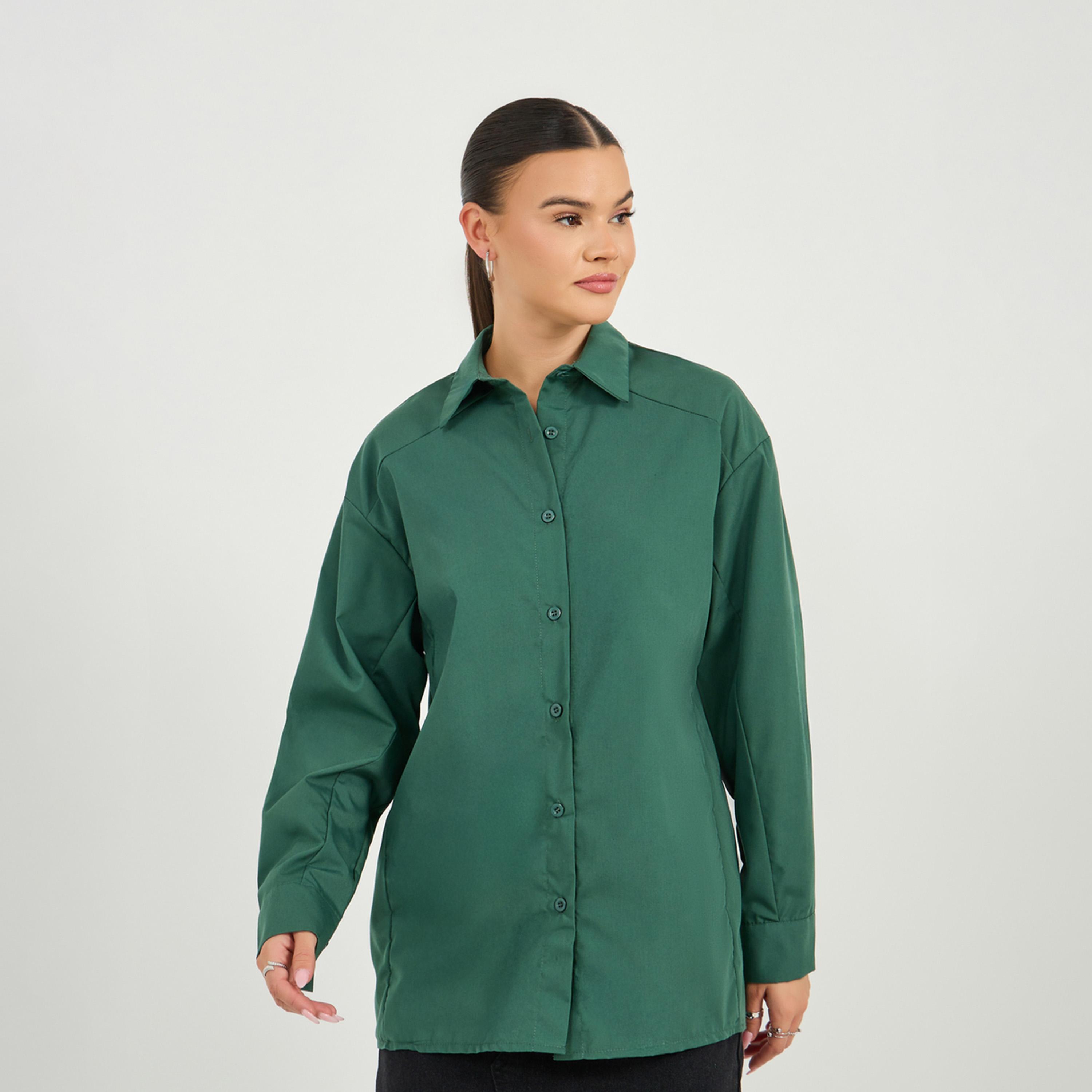 Styli Oversized Buttoned Longline Shirt-women-clothing-shirtsandblouses-shirts-image-6