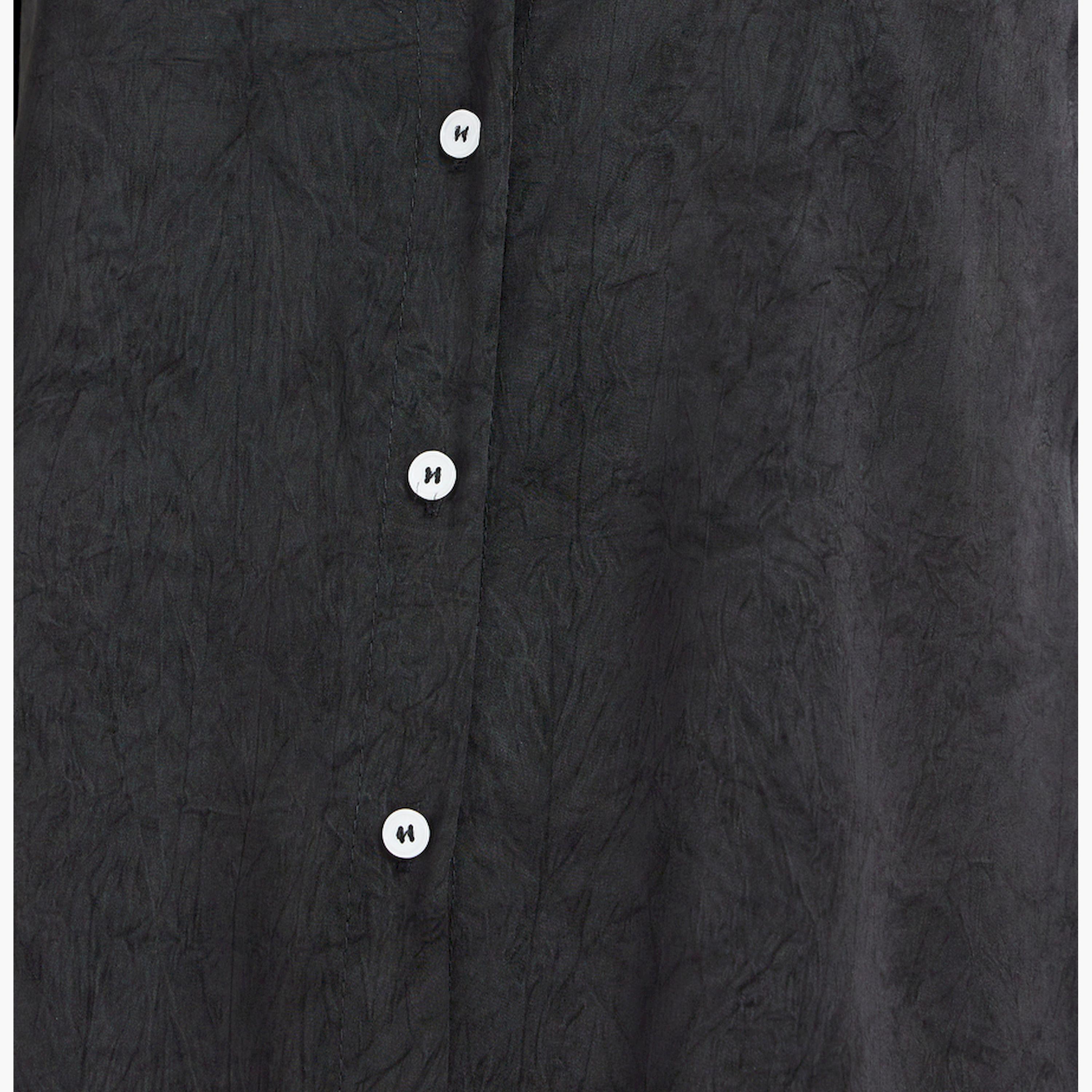 Styli Solid Buttoned Down Spread Collar Shirt-women-clothing-shirtsandblouses-shirts-image-4