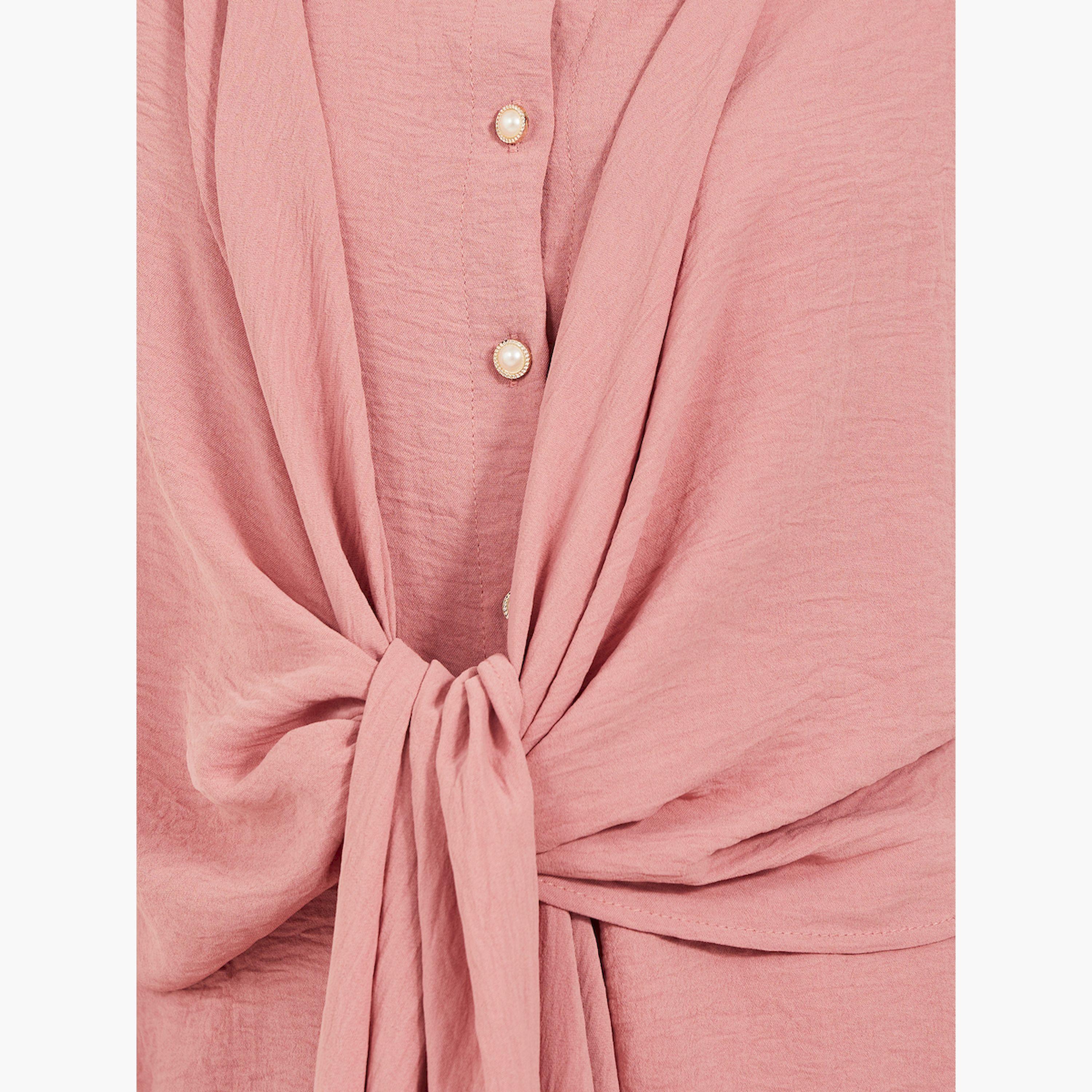ستايلي - قميص بقصّة عادية وأزرار لؤلؤية-women-clothing-shirtsandblouses-shirts-image-4