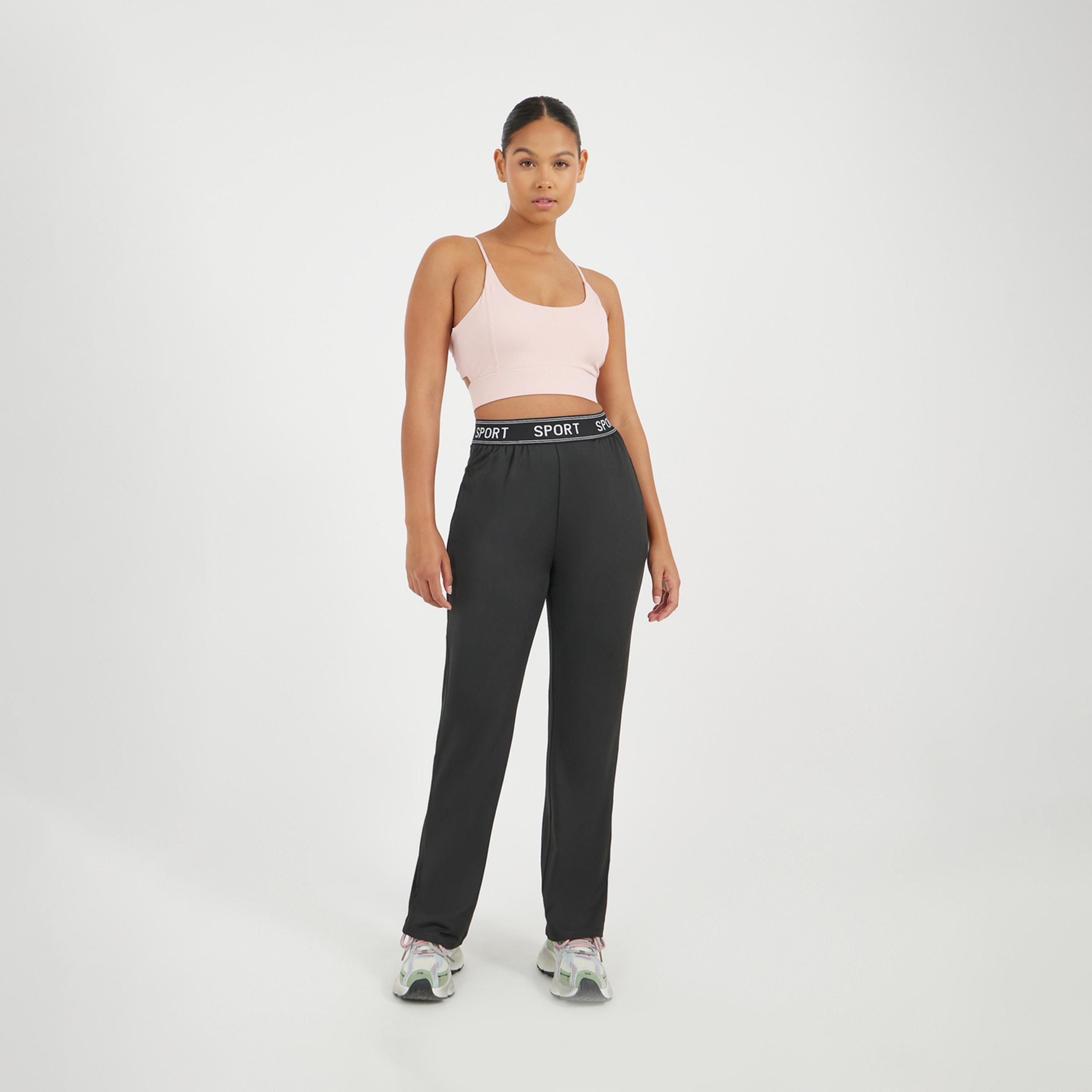 Styli Tape Detail Waistband Straight Pants-women-clothing-sportswearandactivewear-bottoms-image-1