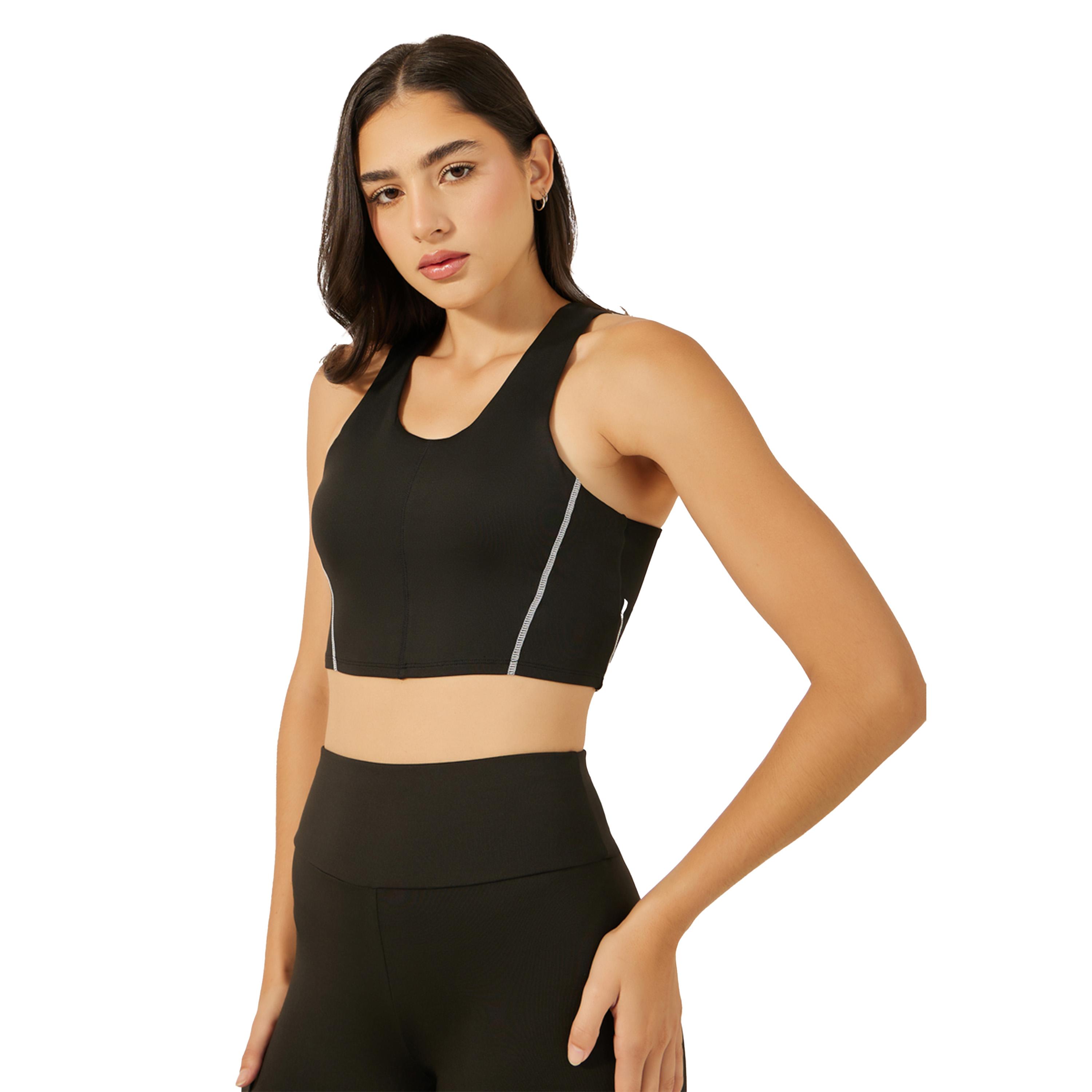 Styli Black Solid Activewear Set-women-clothing-sportswearandactivewear-trackpantsandtracksuits-image-6